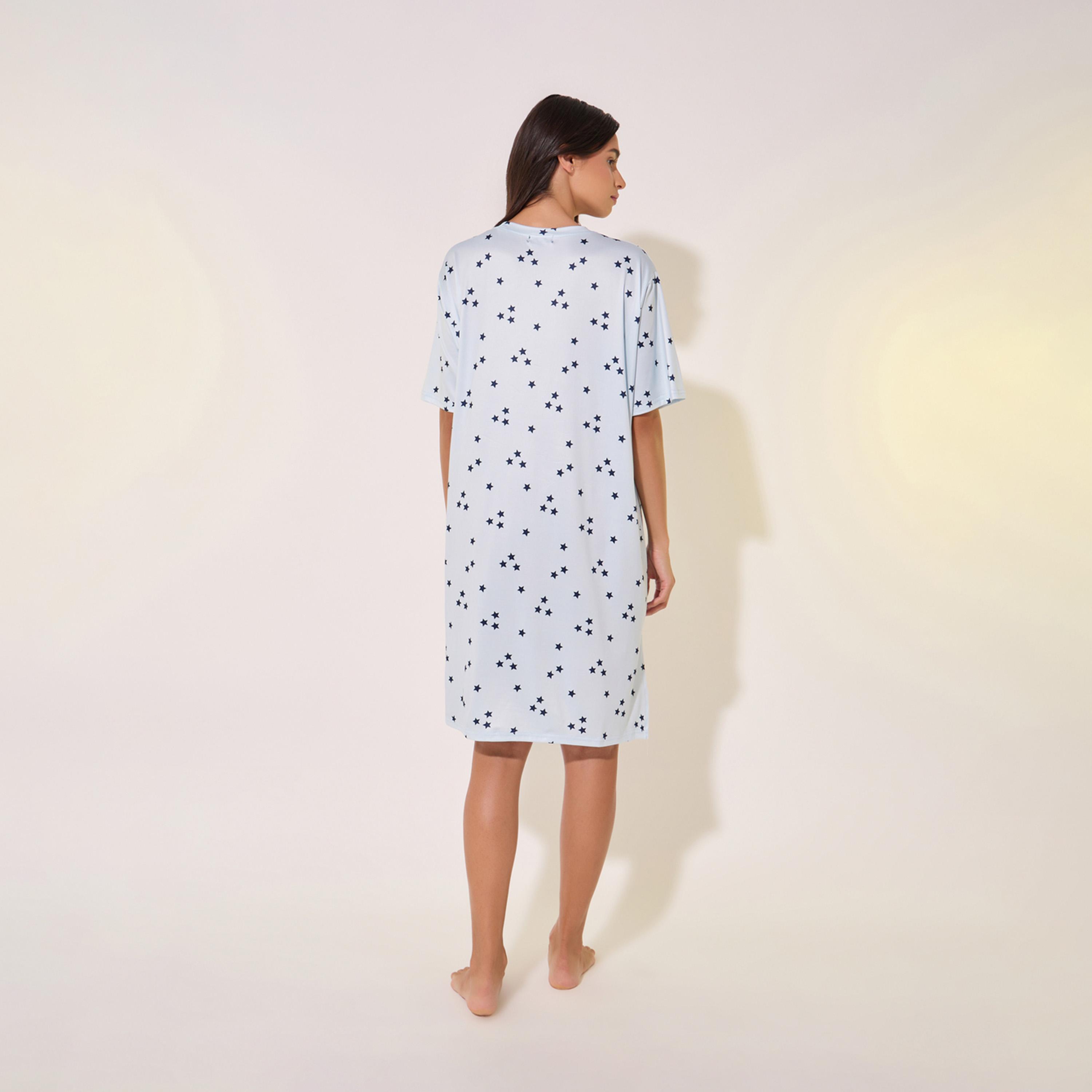 Take Two All-Over Print Round Neck Sleep T-Shirt Dress-women-clothing-nightwear-nighties-image-6