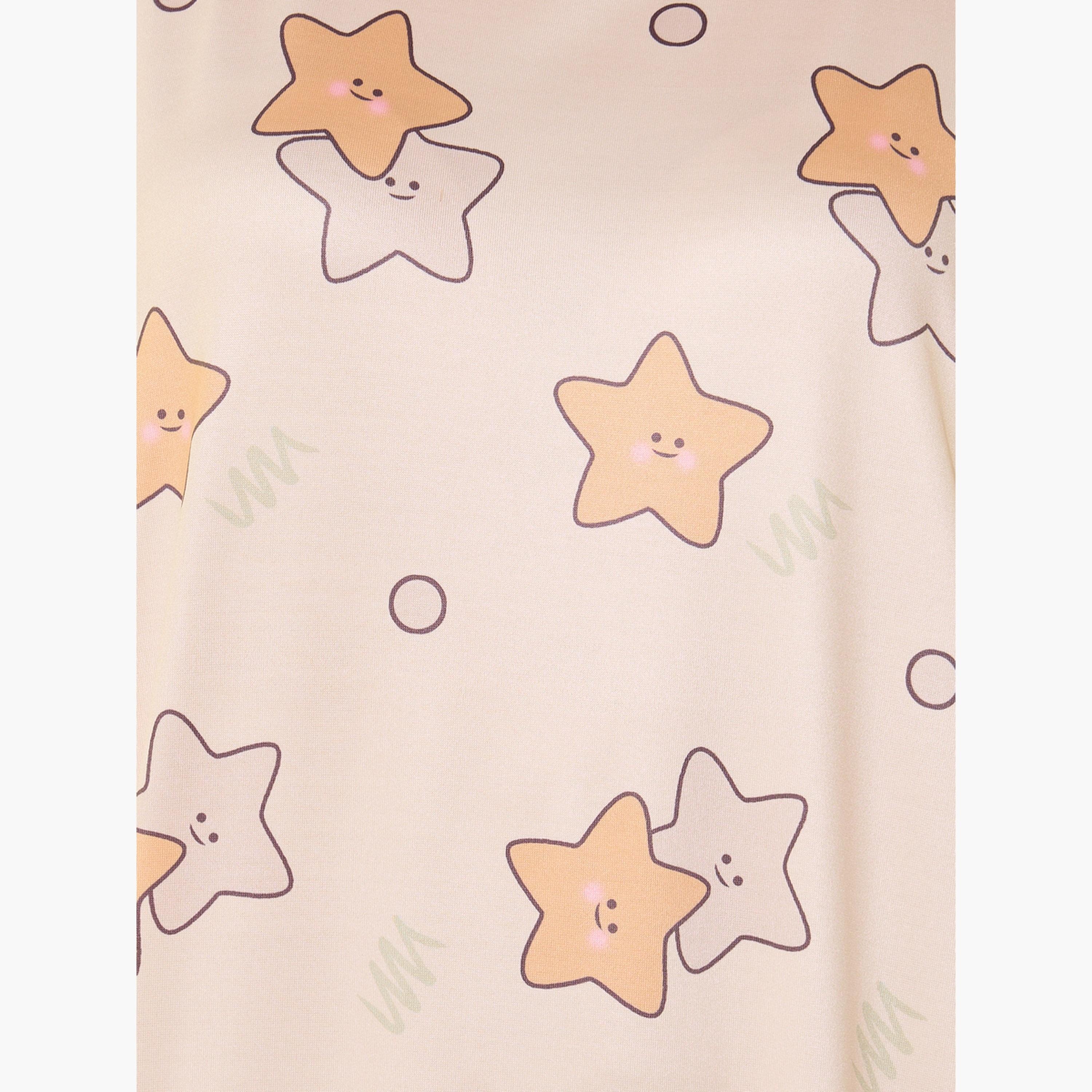 قميص نوم مطبع بالكامل بياقة دائرية-women-clothing-nightwear-nighties-image-4