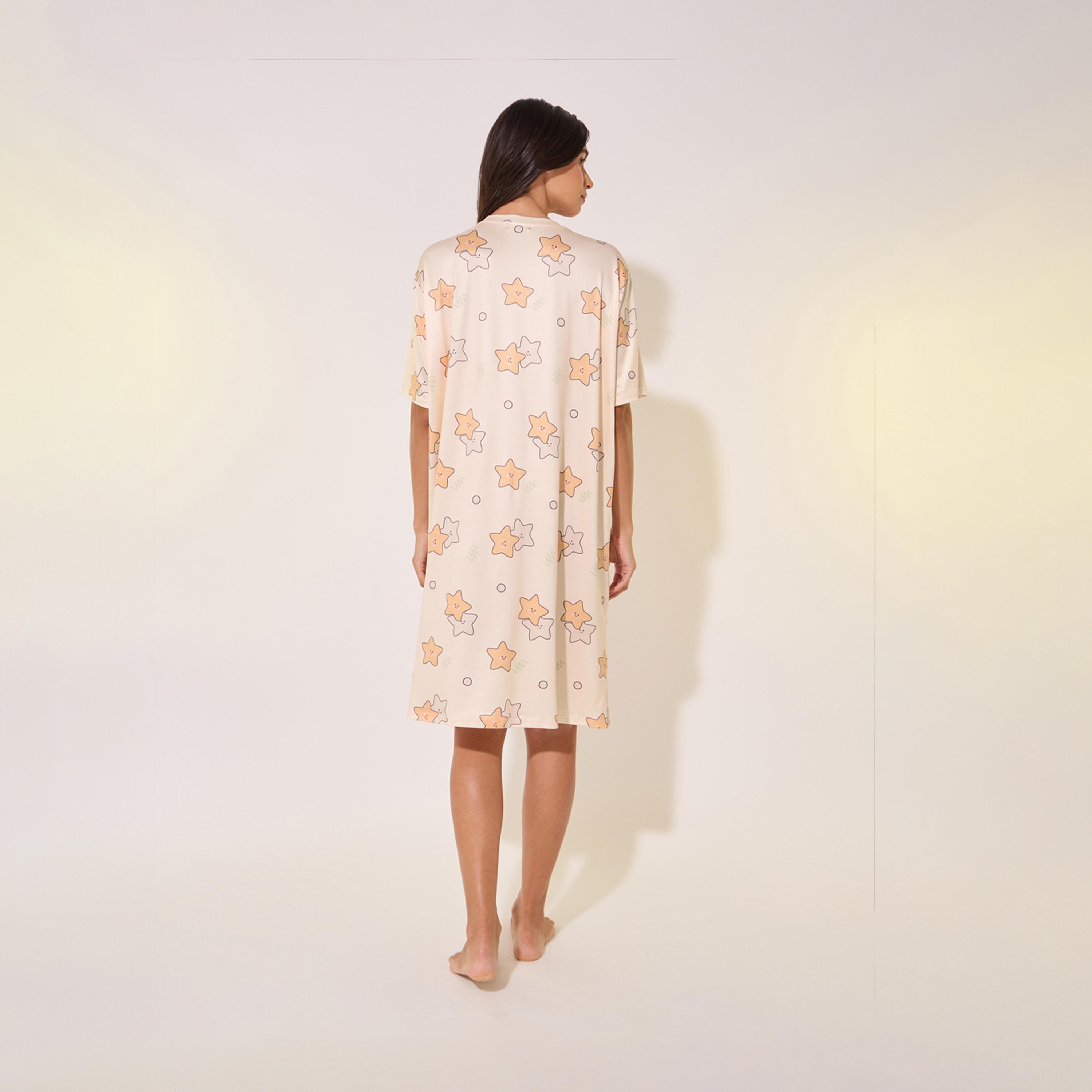 قميص نوم مطبع بالكامل بياقة دائرية-women-clothing-nightwear-nighties-image-5