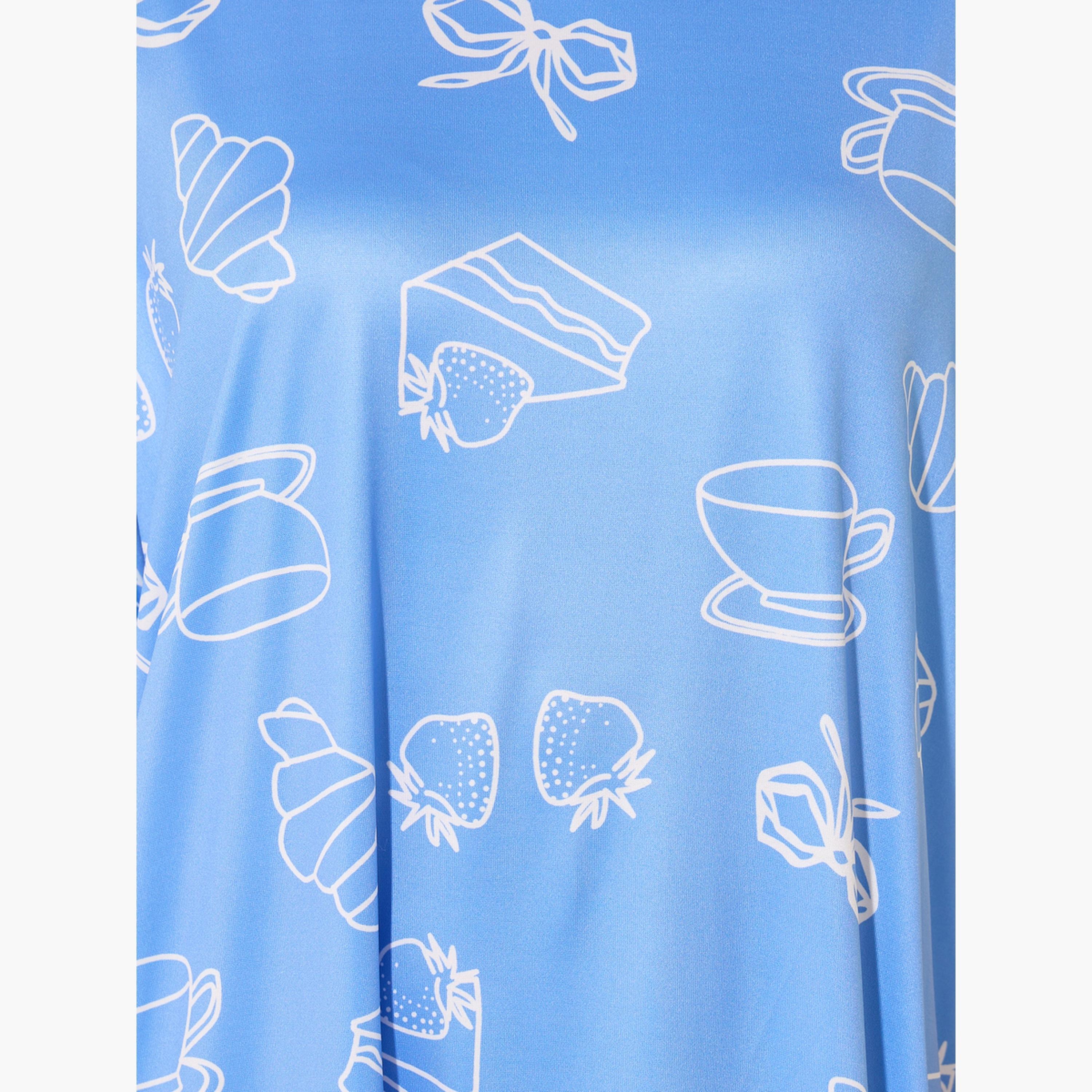 قميص نوم مطبع بالكامل بياقة دائرية-women-clothing-nightwear-nighties-image-4