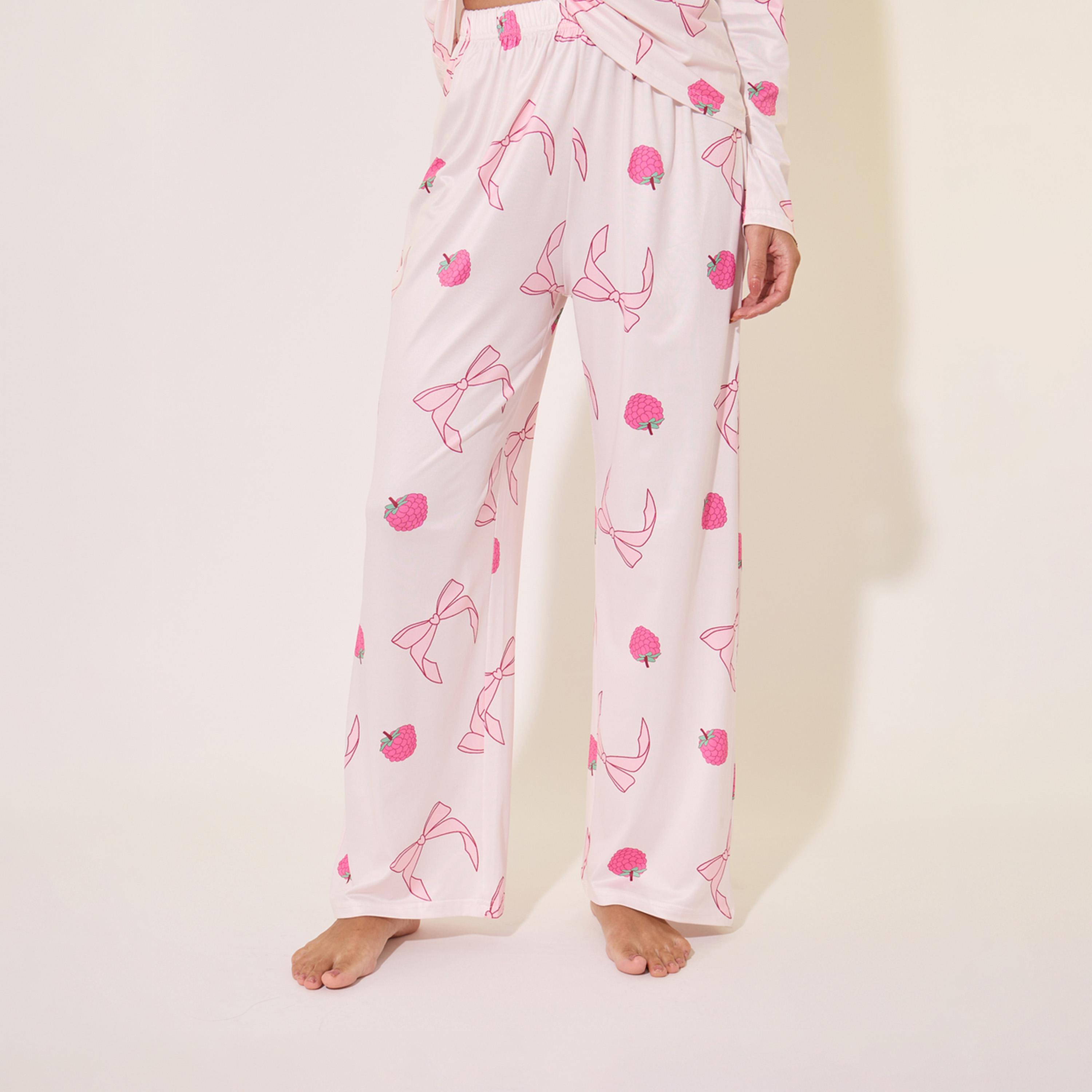 Take Two All-Over Star Print Round Neck T-Shirt and Pyjama Set-women-clothing-nightwear-pyjamas-longsets-image-6
