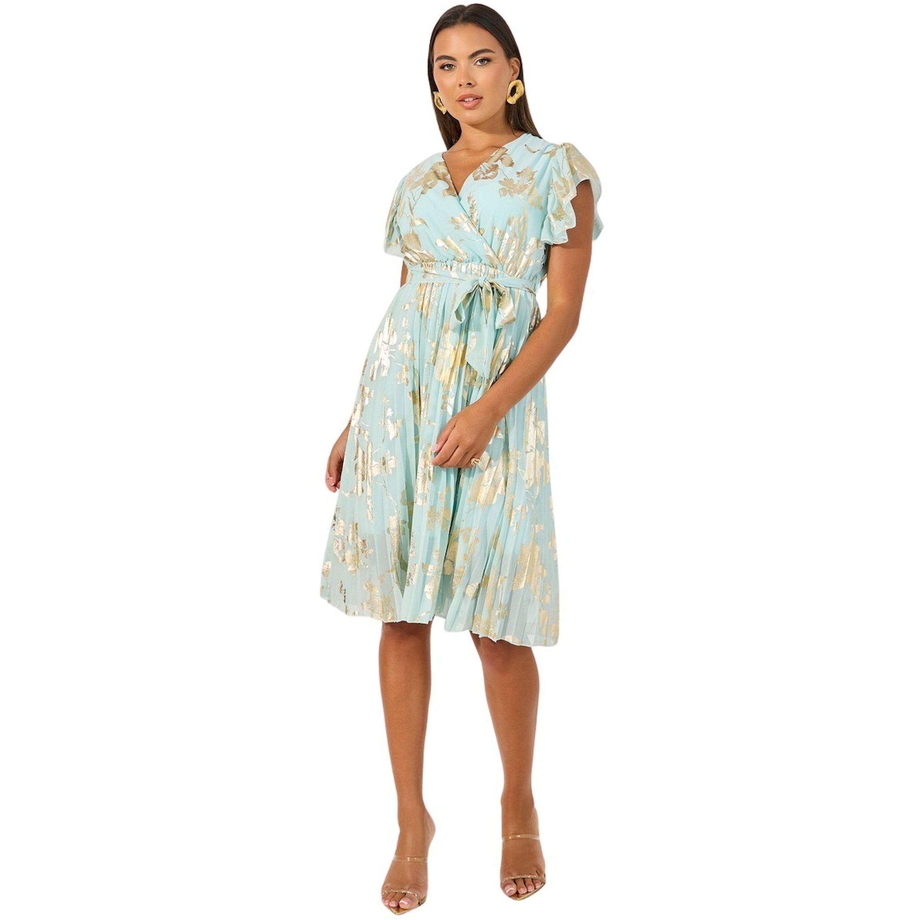 ستايلي - فستان ميدي ملفوف بأكمام مكشكشة ومطبوع-women-clothing-dresses-image-2