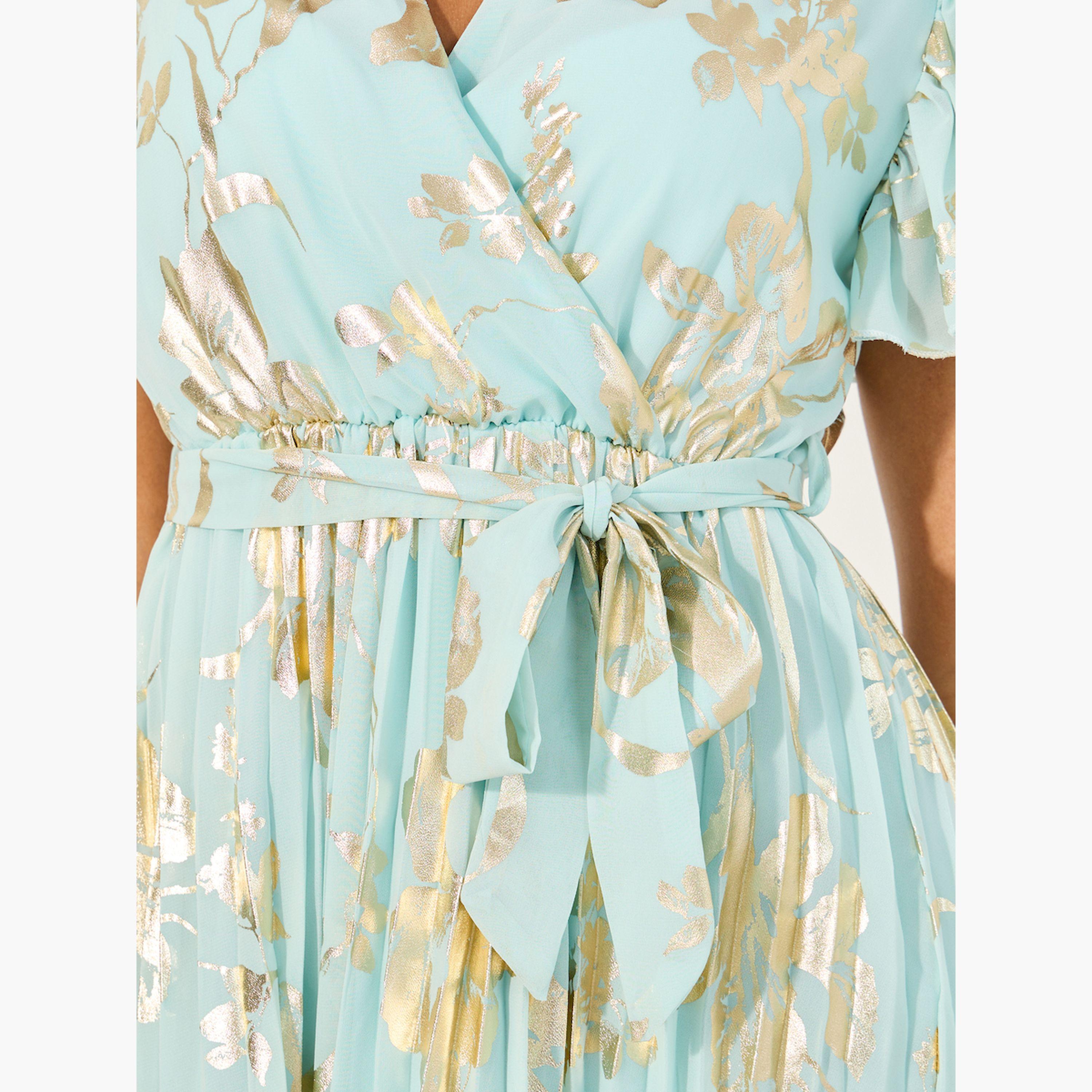 ستايلي - فستان ميدي ملفوف بأكمام مكشكشة ومطبوع-women-clothing-dresses-image-4