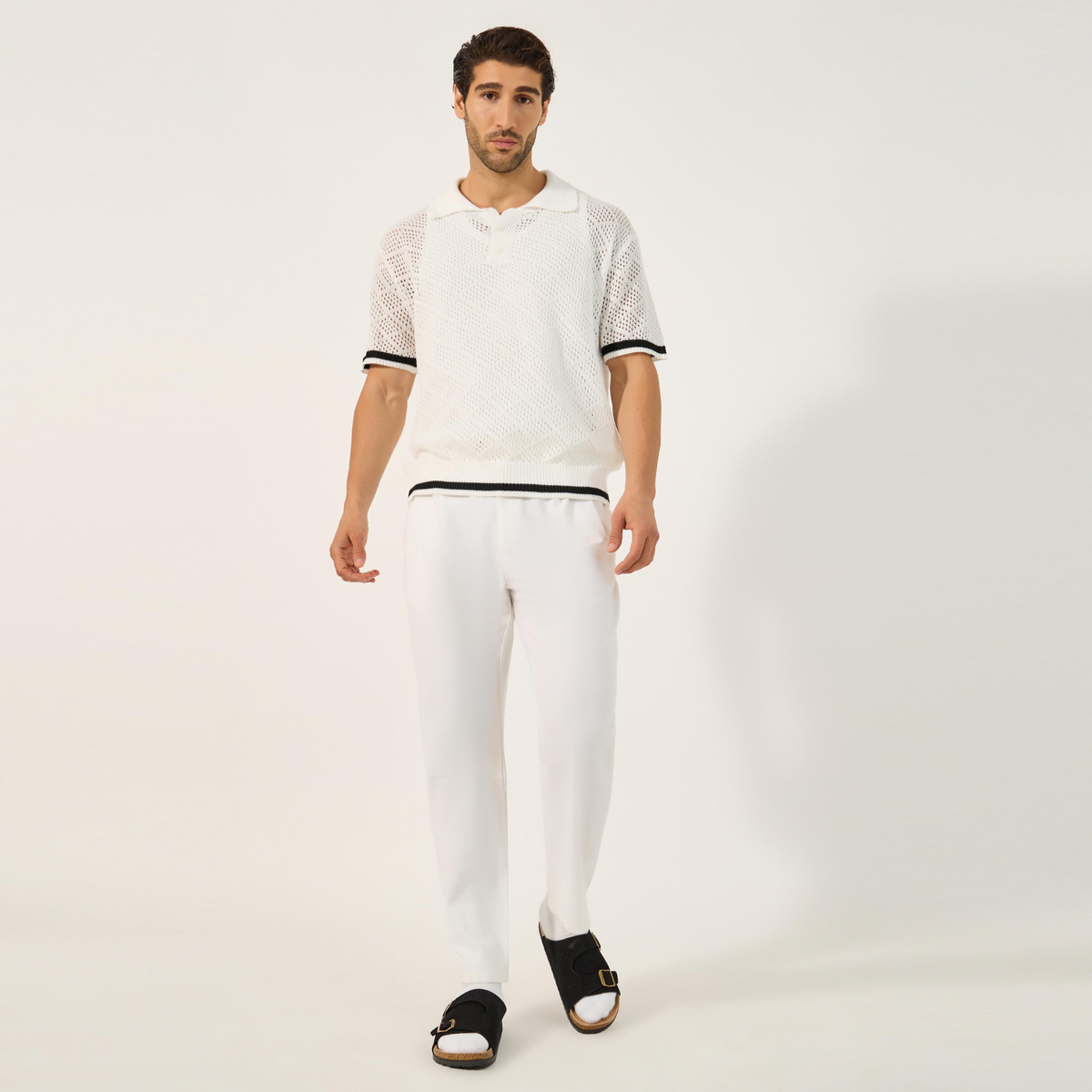 ستايلي - ليميتد - تي شيرت بولو محبوك بقصّة عادية-men-clothing-tshirtsandpolos-polos-image-2