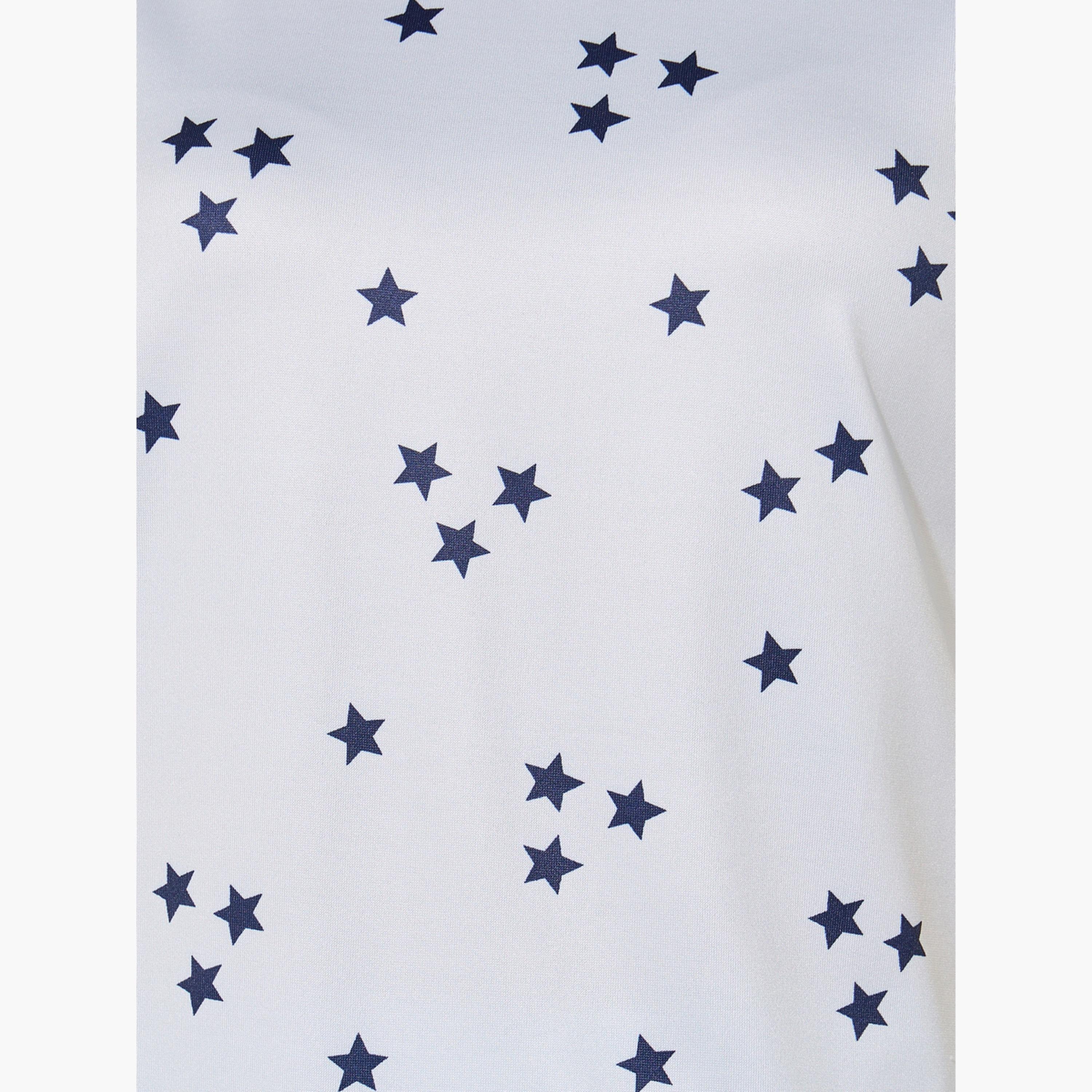 Take Two All-Over Star Print Round Neck T-Shirt and Pyjama Set-women-clothing-nightwear-pyjamas-longsets-image-4