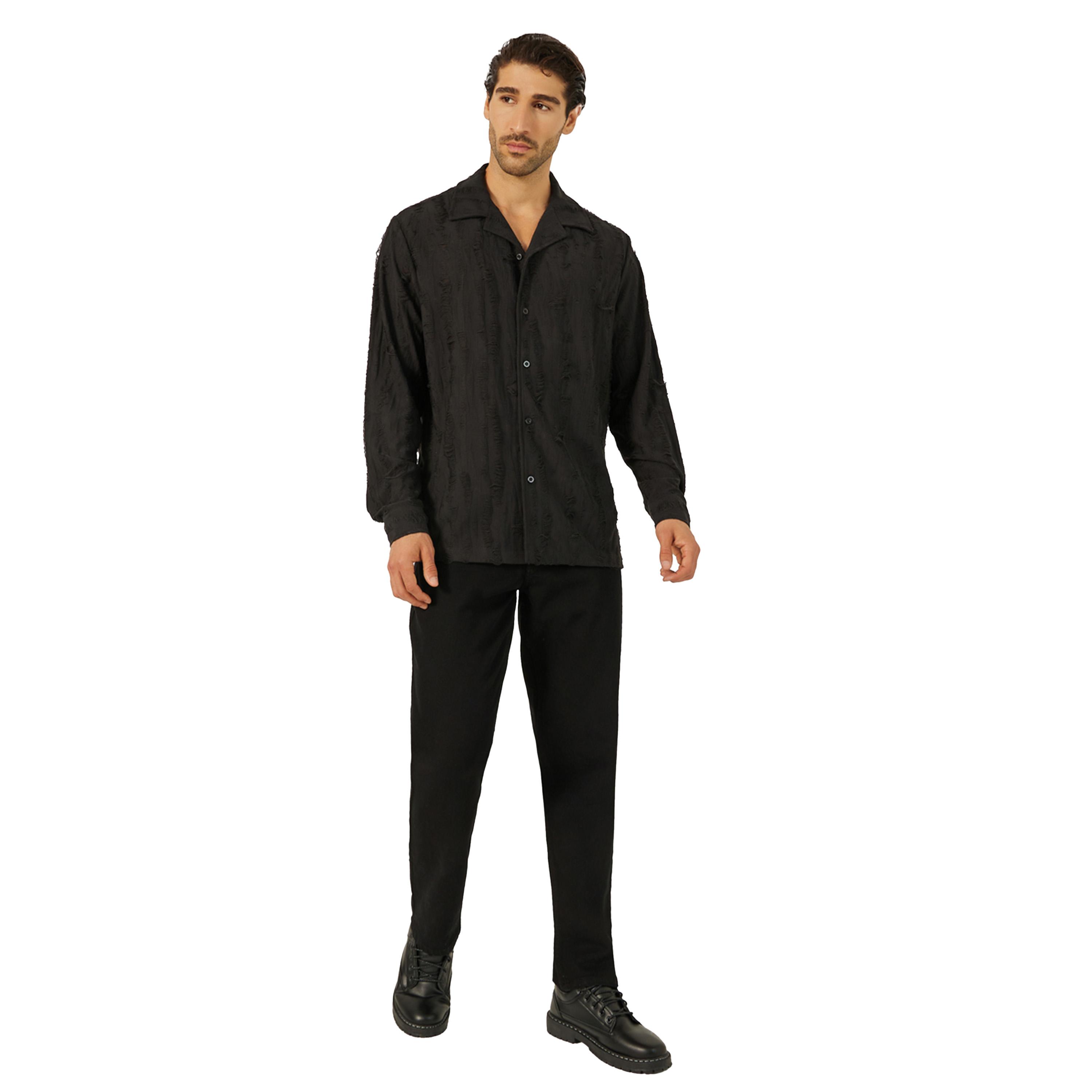 Styli Textured Relaxed Fit Resort Collar Shirt-men-clothing-shirts-image-2