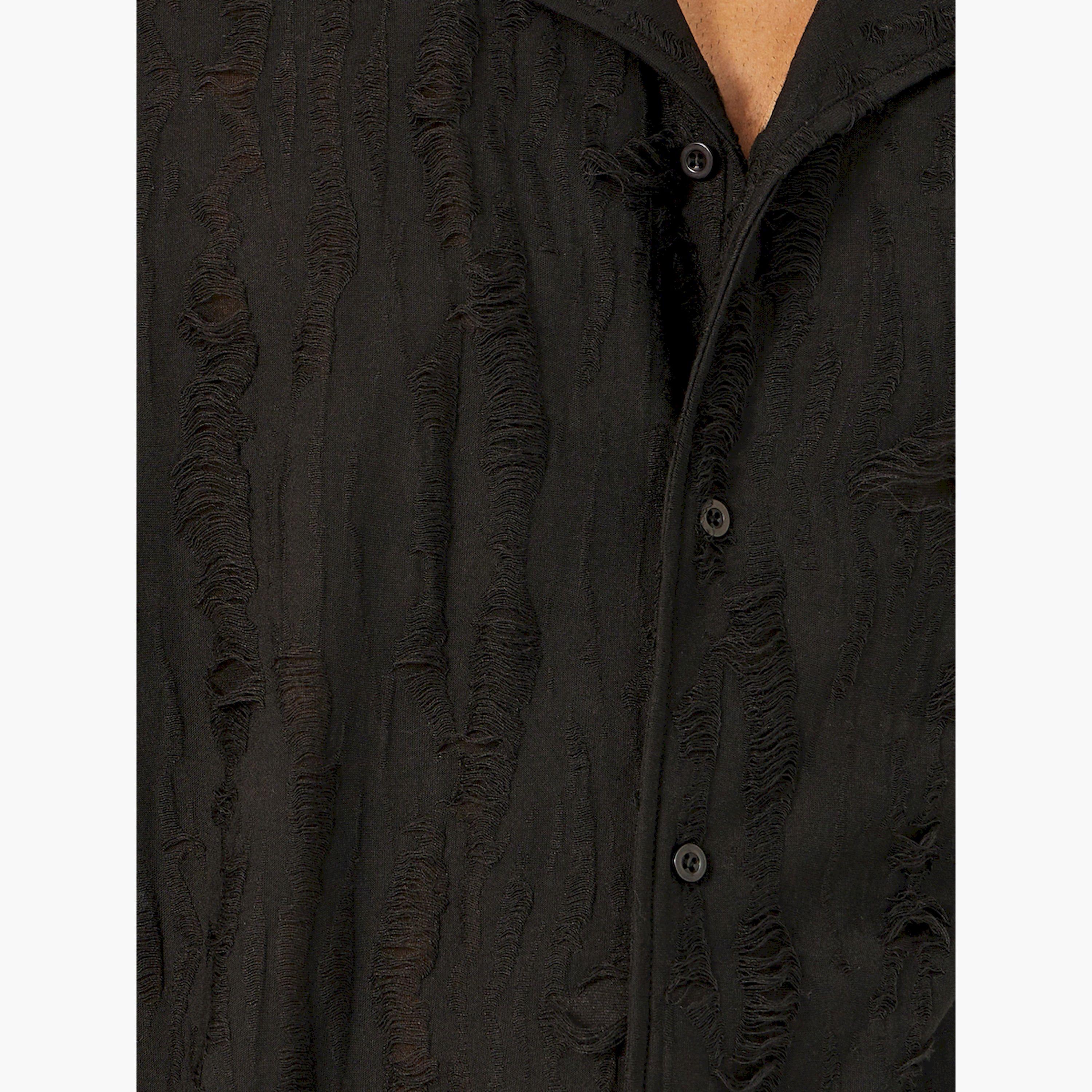 Styli Textured Relaxed Fit Resort Collar Shirt-men-clothing-shirts-image-3