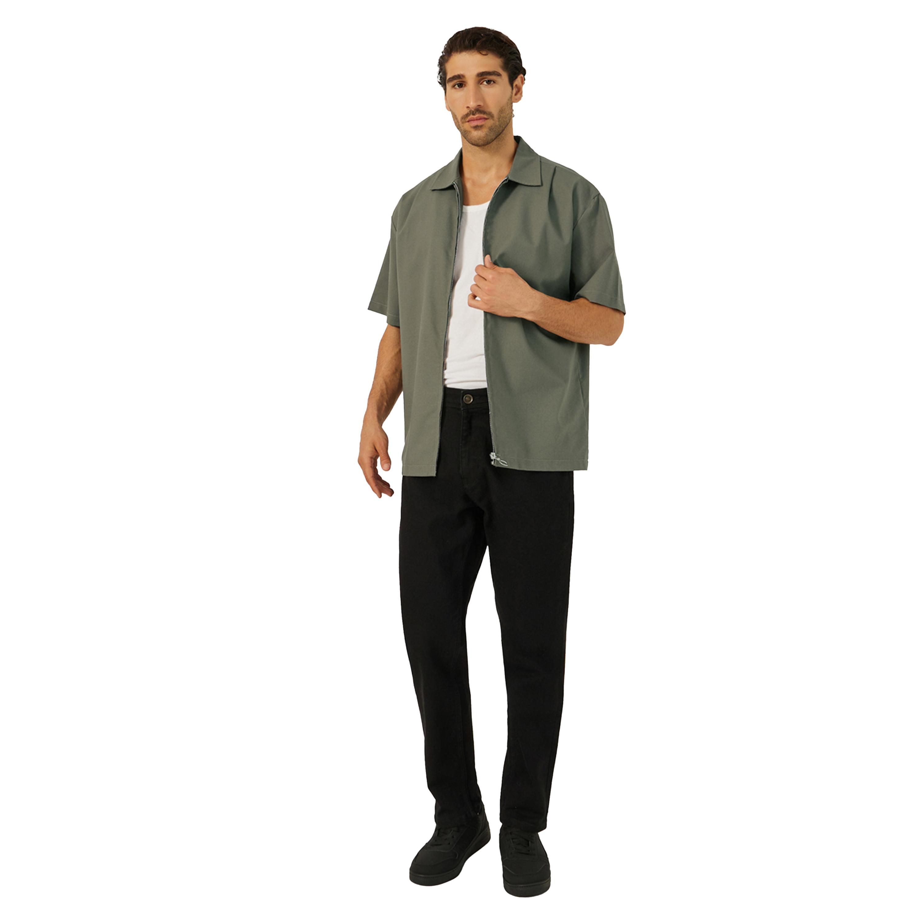Styli Boxy Fit Linen Blend Zipped Shirt-men-clothing-shirts-image-3
