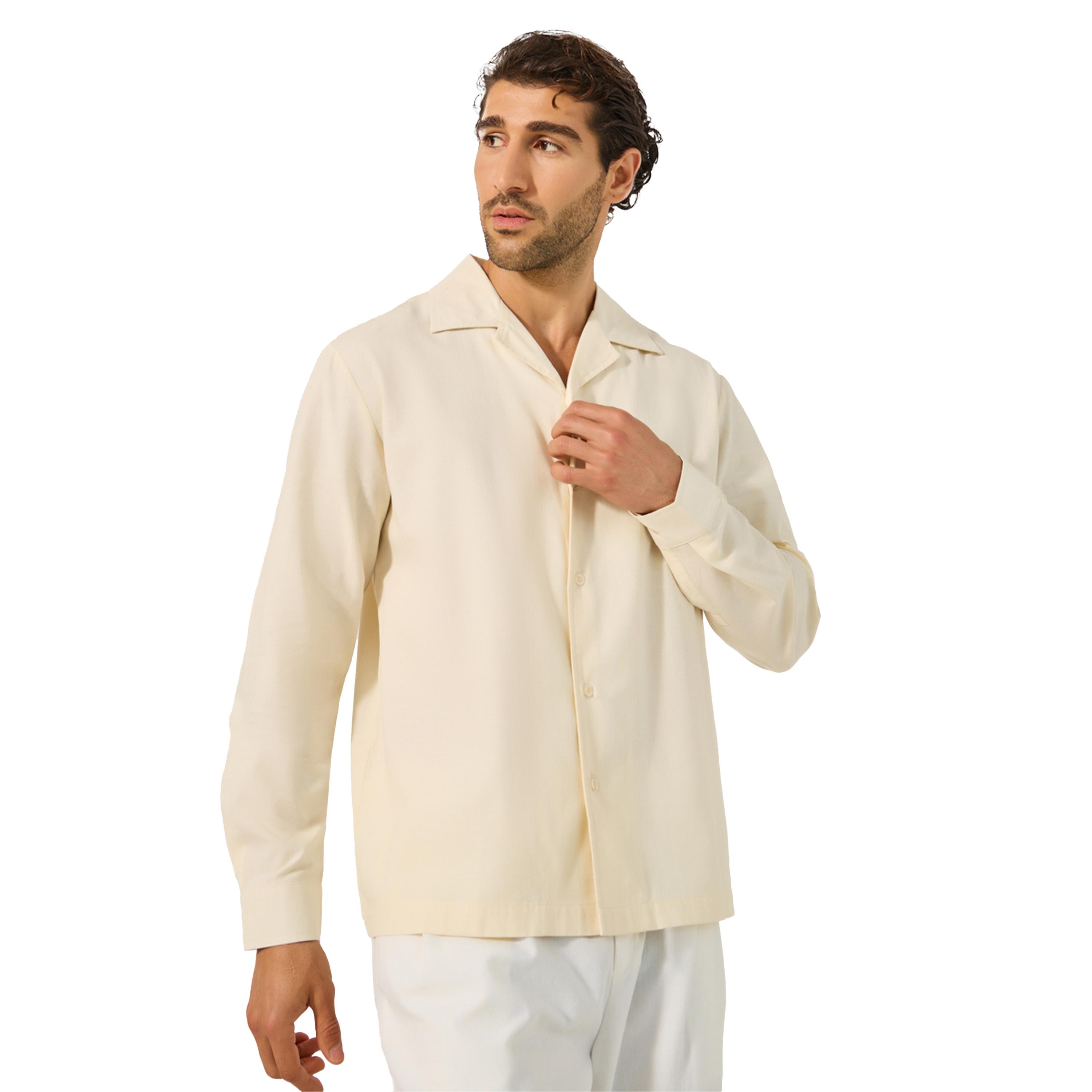 ستايلي -  قميص مريح ياقة مريحة وملمس منسوج-men-clothing-shirts-image-1