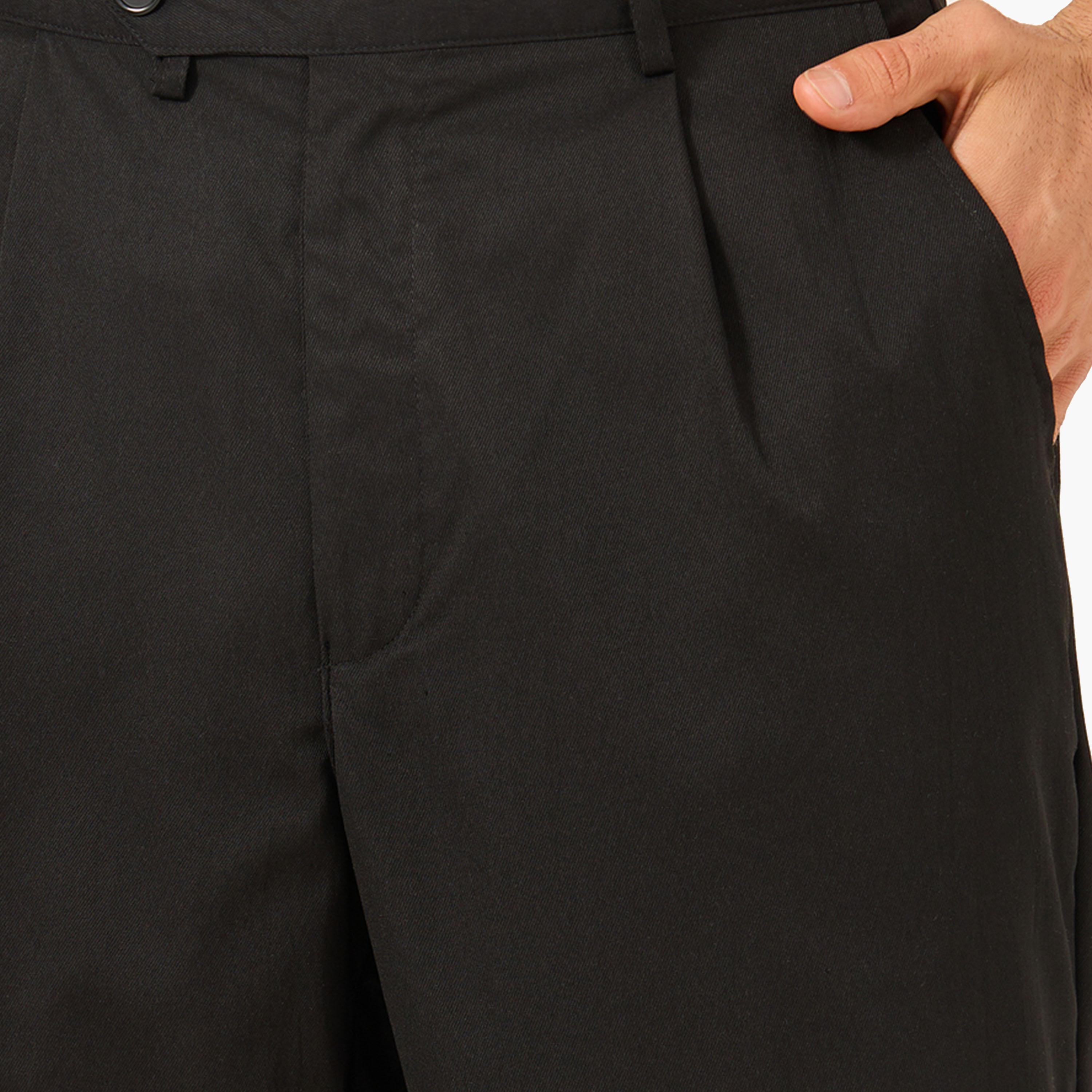 Styli Men Double Pleated Tapered Fit Trousers-men-clothing-bottoms-trousersandchinos-trousers-image-4