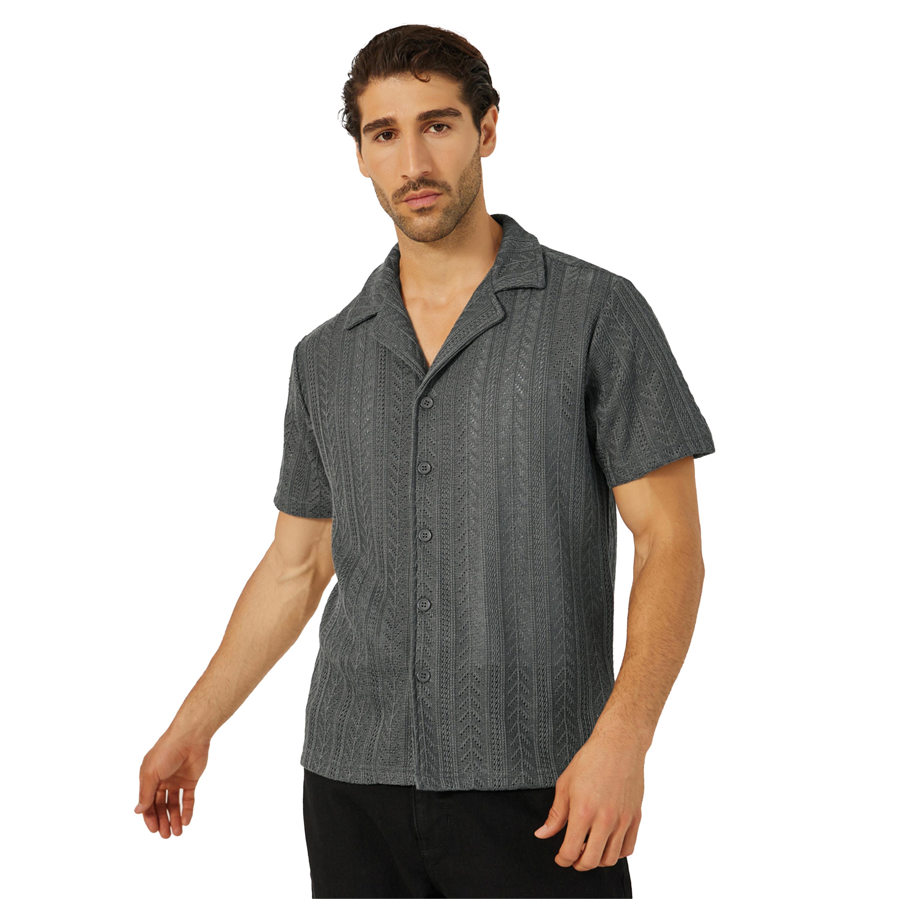 Styli Textured Regular Fit Notch Label Shirt-men-clothing-shirts-image-1