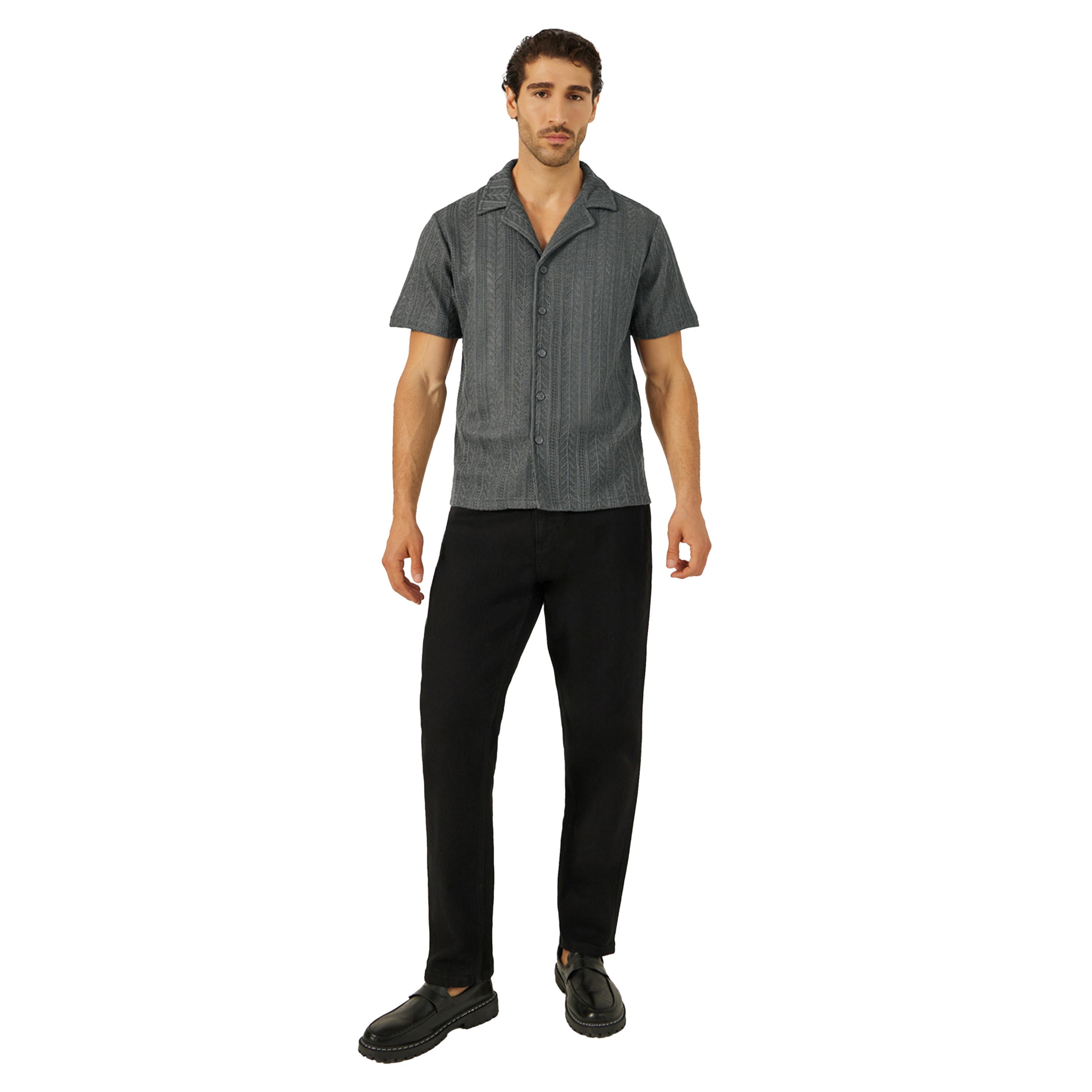 Styli Textured Regular Fit Notch Label Shirt-men-clothing-shirts-image-2