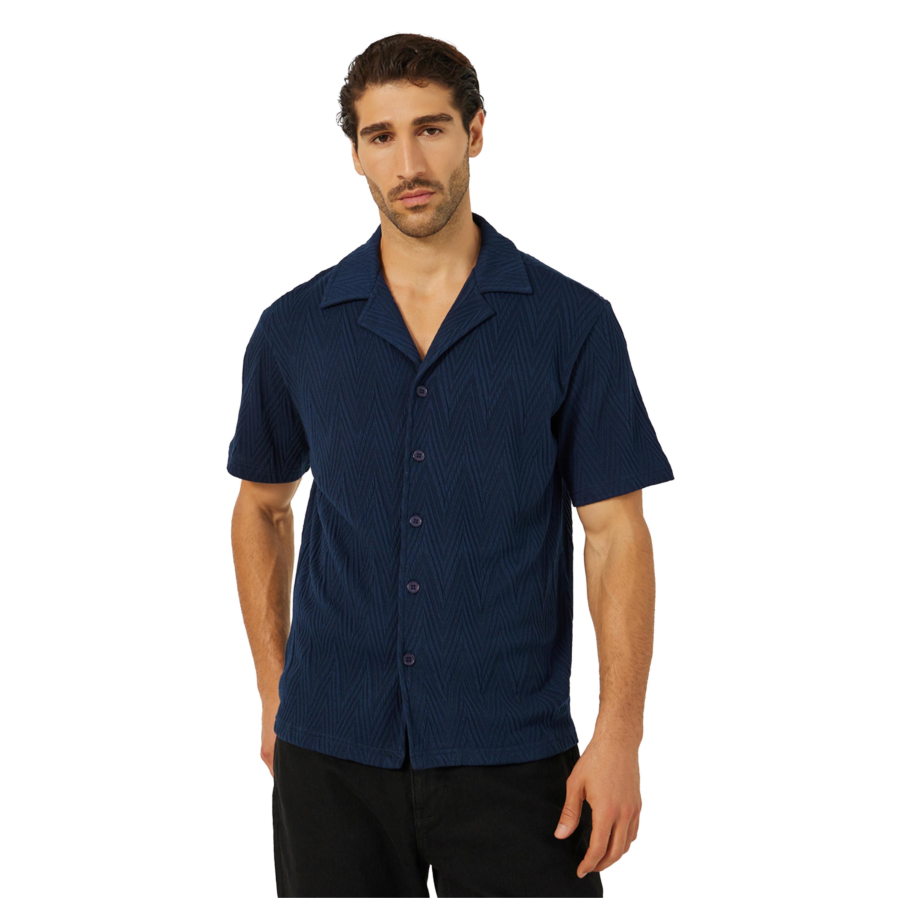 Styli Textured Regular Fit Notch Label Shirt-men-clothing-shirts-image-1