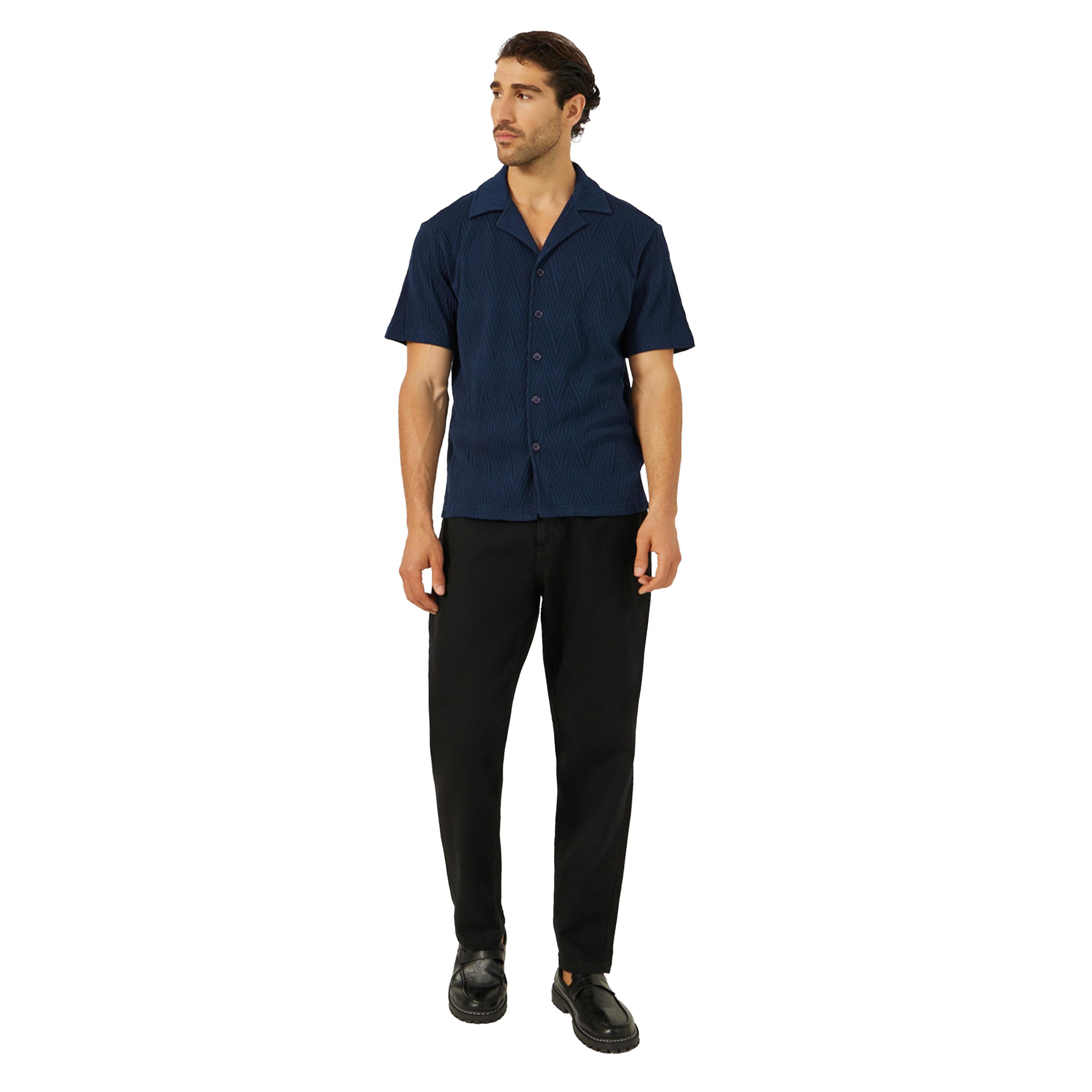Styli Textured Regular Fit Notch Label Shirt-men-clothing-shirts-image-2