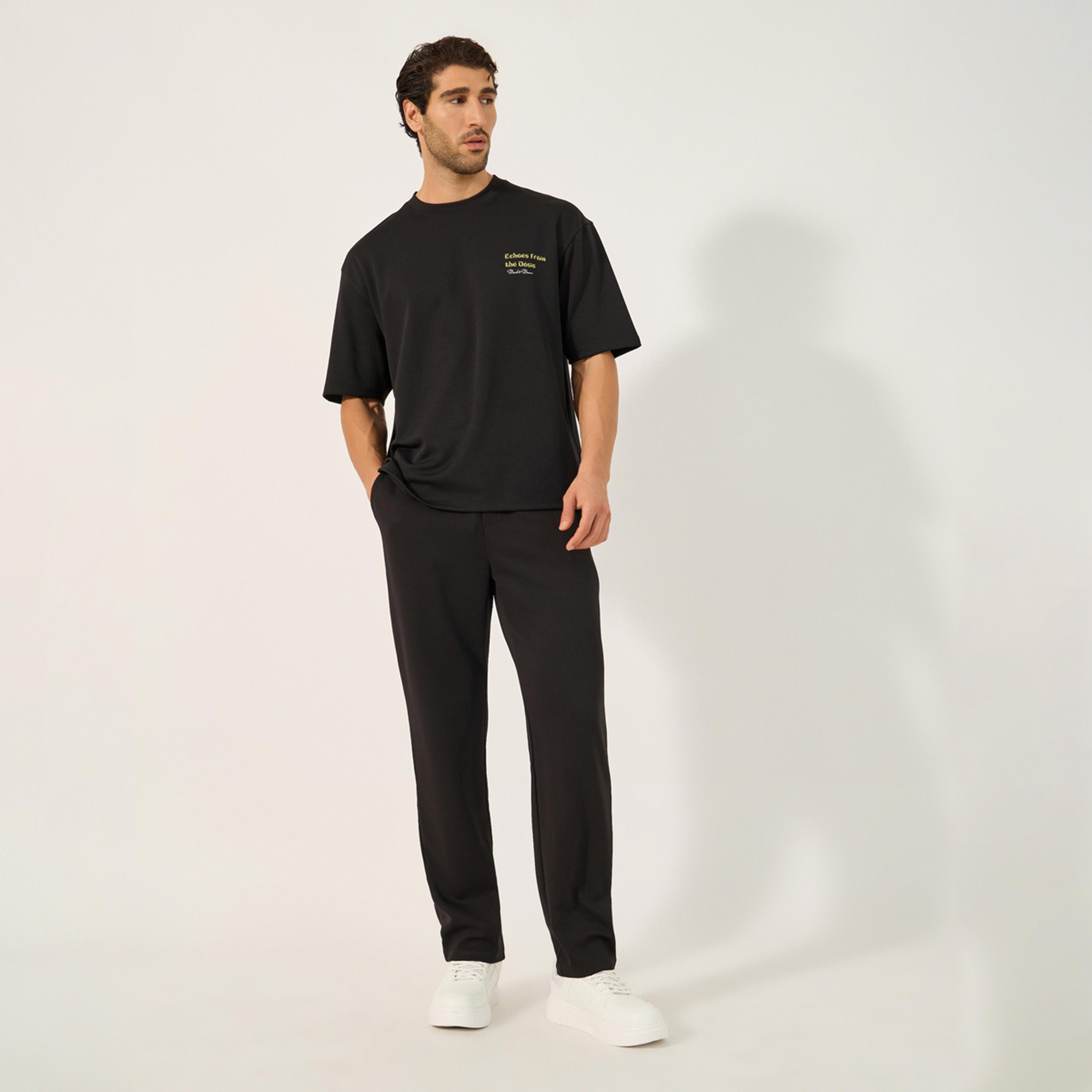 ستايلي - ليميتد - بنطال بقصّة مريحة وخصر متوسط الارتفاع مع جيوب-men-clothing-bottoms-trousersandchinos-trousers-image-2