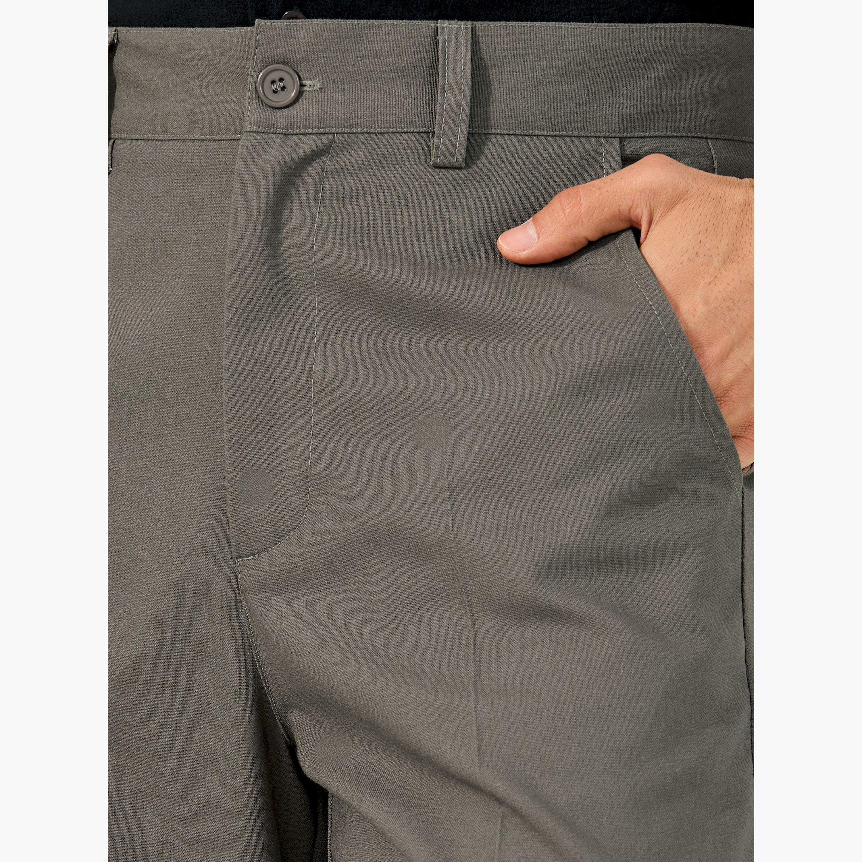 Styli Mid Rise Wide Leg Linen Blend Trousers-men-clothing-bottoms-trousersandchinos-trousers-image-3