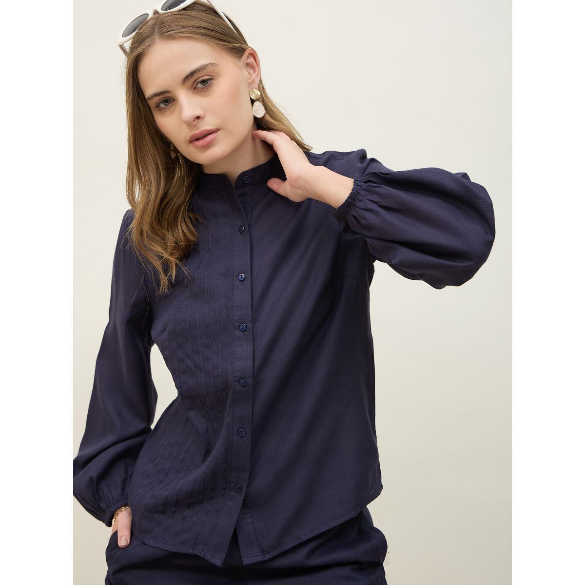 طقم منسق من بنطال وبلوزة بتفاصيل محزوزة-women-clothing-coordsets-image-4