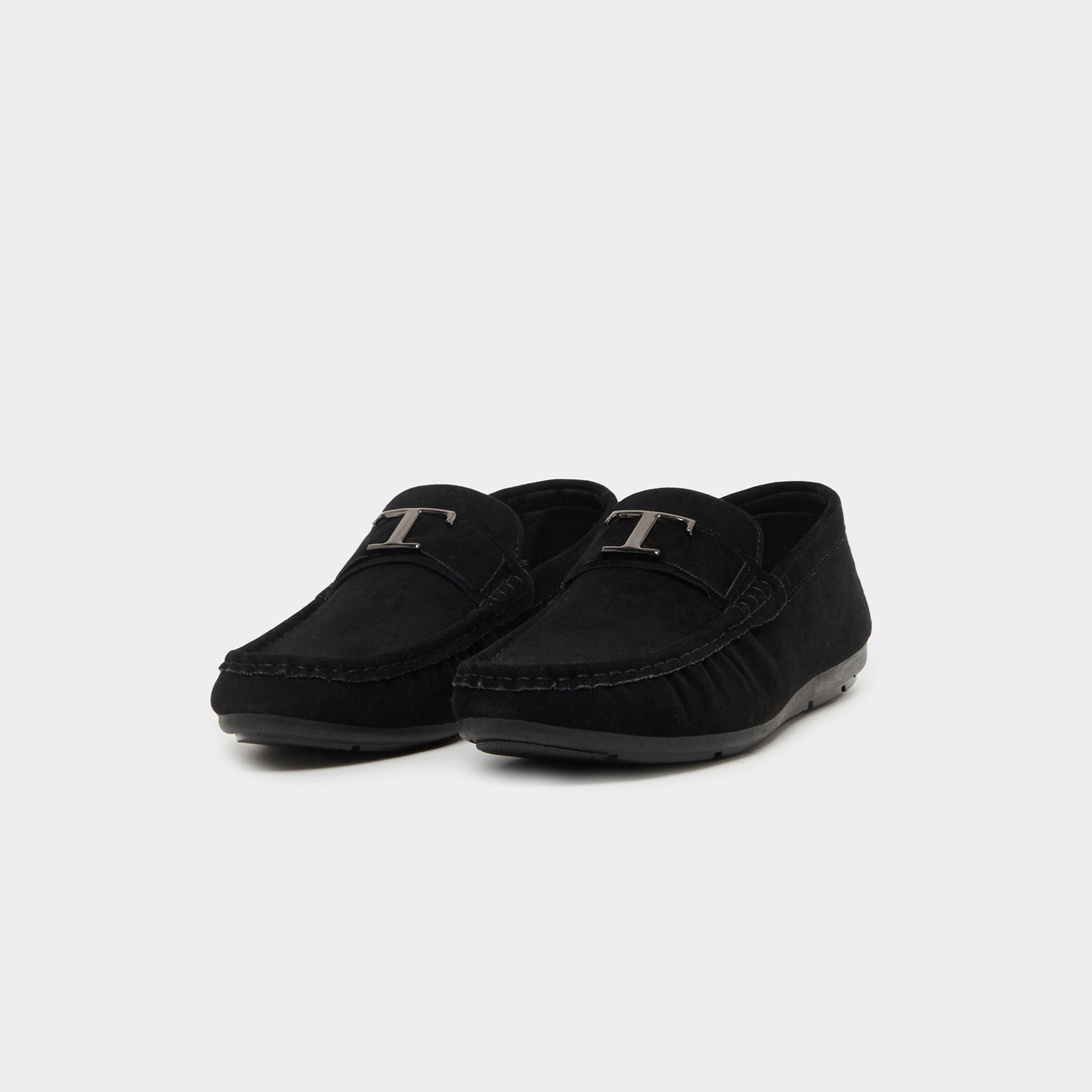 Styli Low Ankle Slip-On Loafers With Buckle Detail-men-shoes-loafersandmoccasins-image-2