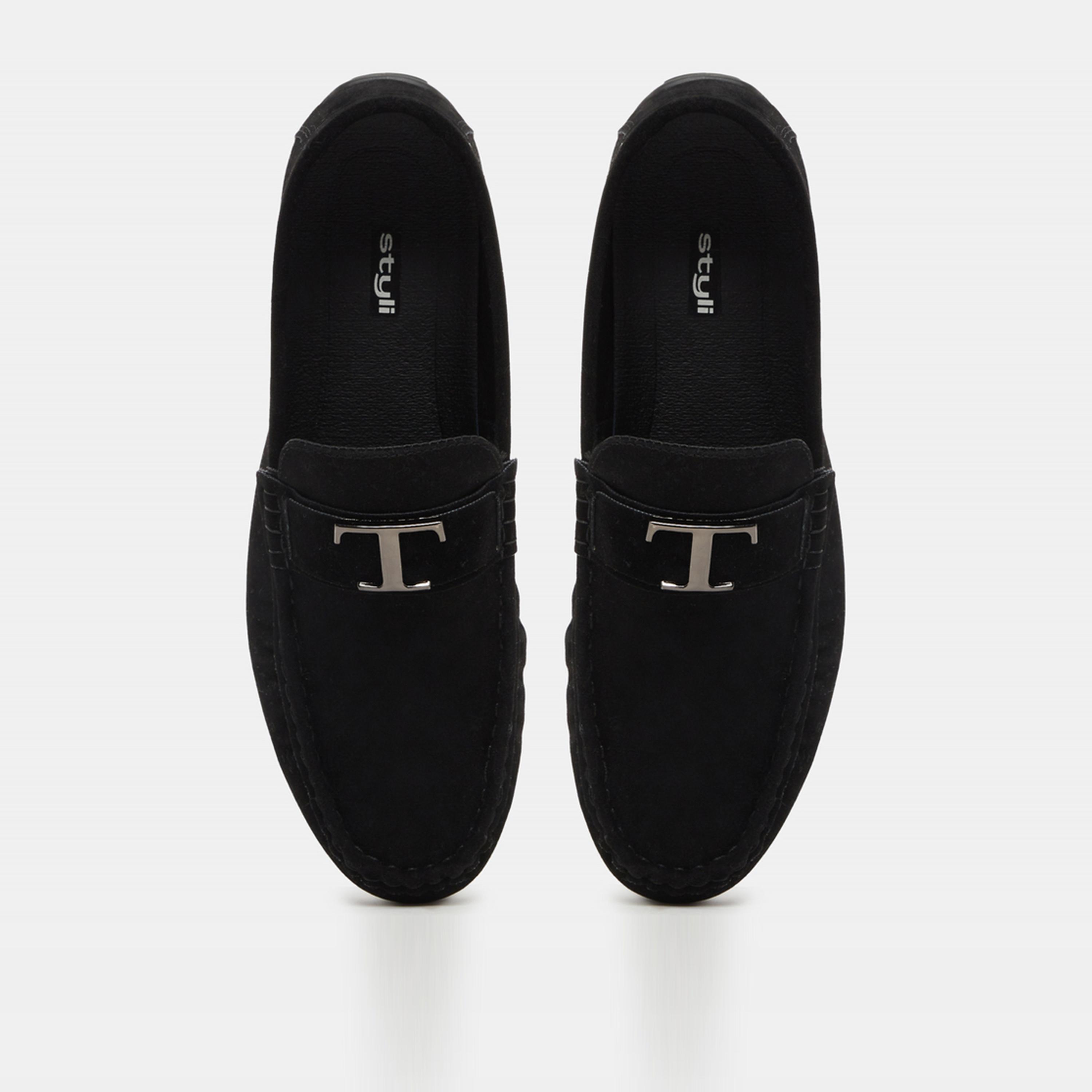 ستايلي - حذاء سهل الارتداء منخفض الكاحل مع تفاصيل إبزيم-men-shoes-loafersandmoccasins-image-5