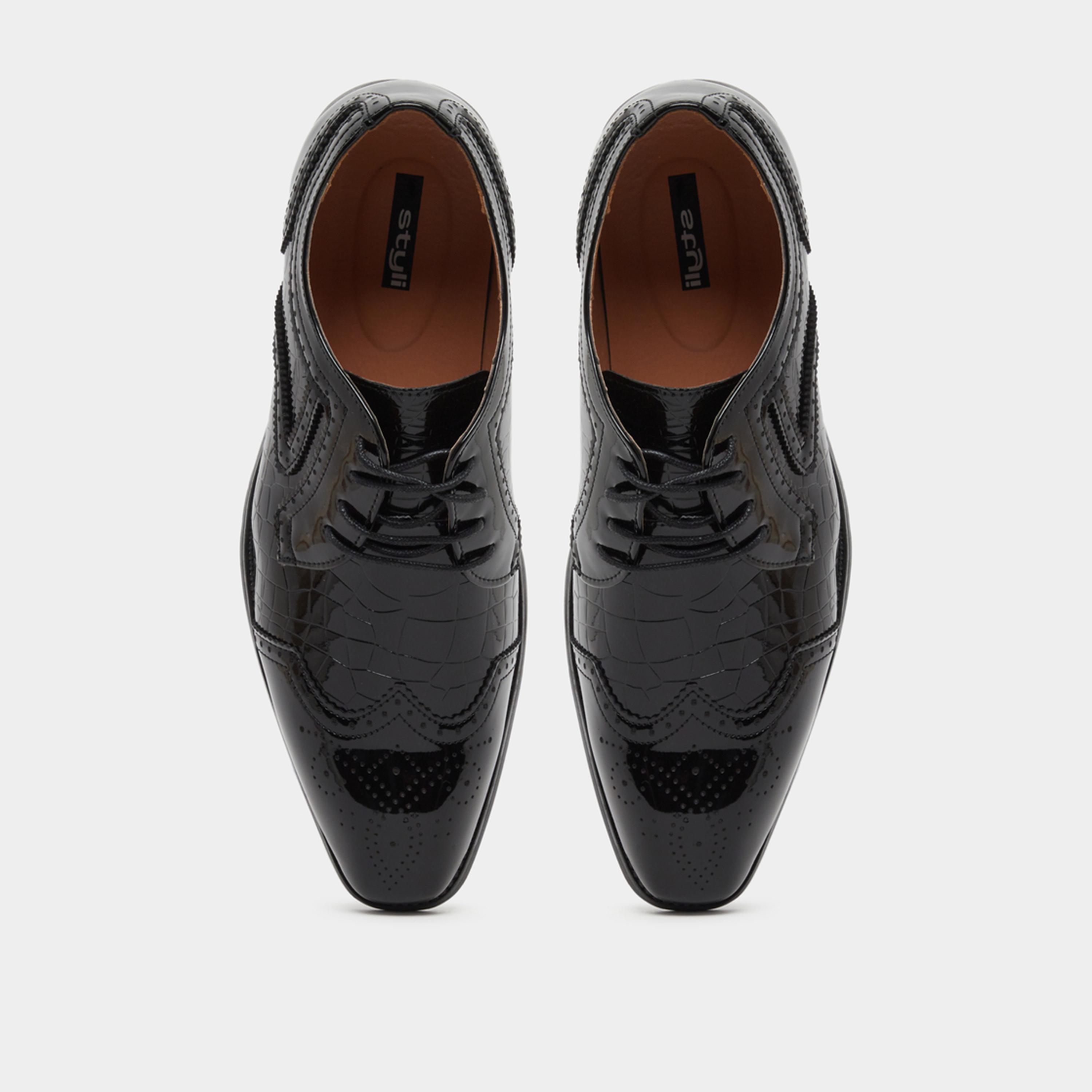 ستايلي - حذاء ديربي من الجلد الصناعي بمقدمة مدببة-men-shoes-formalshoes-image-5