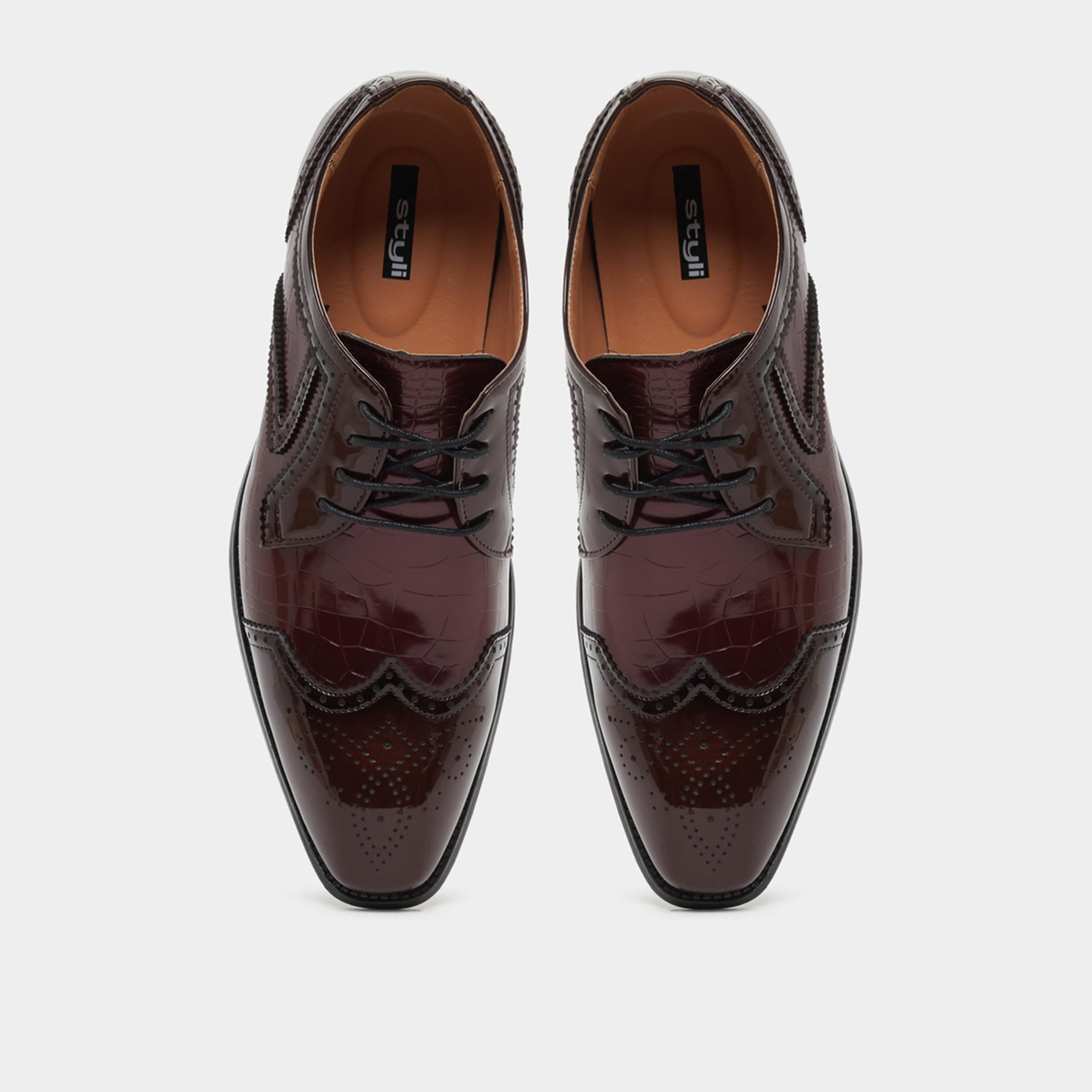 Styli Faux Leather Pointed Toe Derby Shoes-men-shoes-formalshoes-image-5
