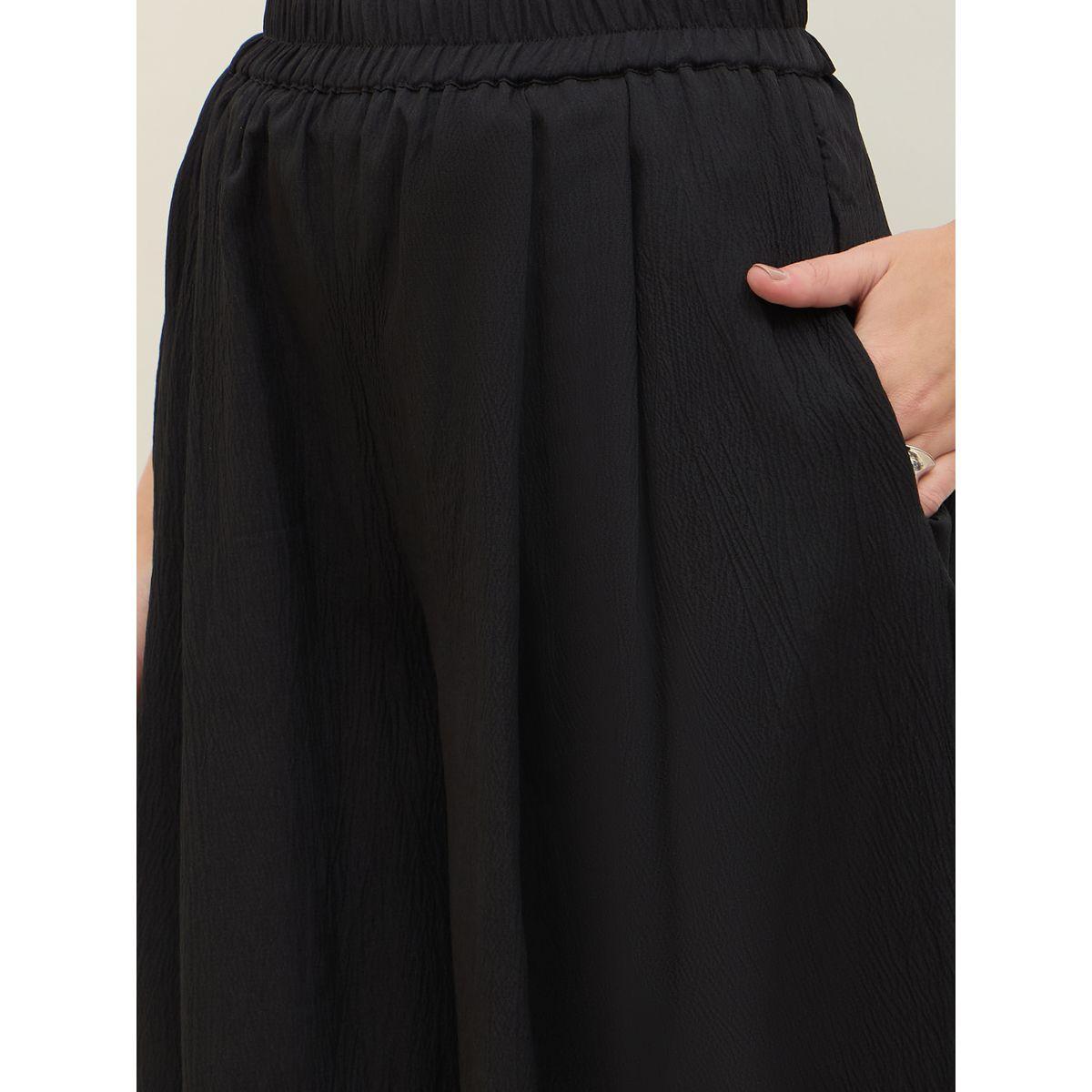بنطال سادة بأرجل واسعة وخصر متوسط-women-clothing-bottoms-trousers-image-4