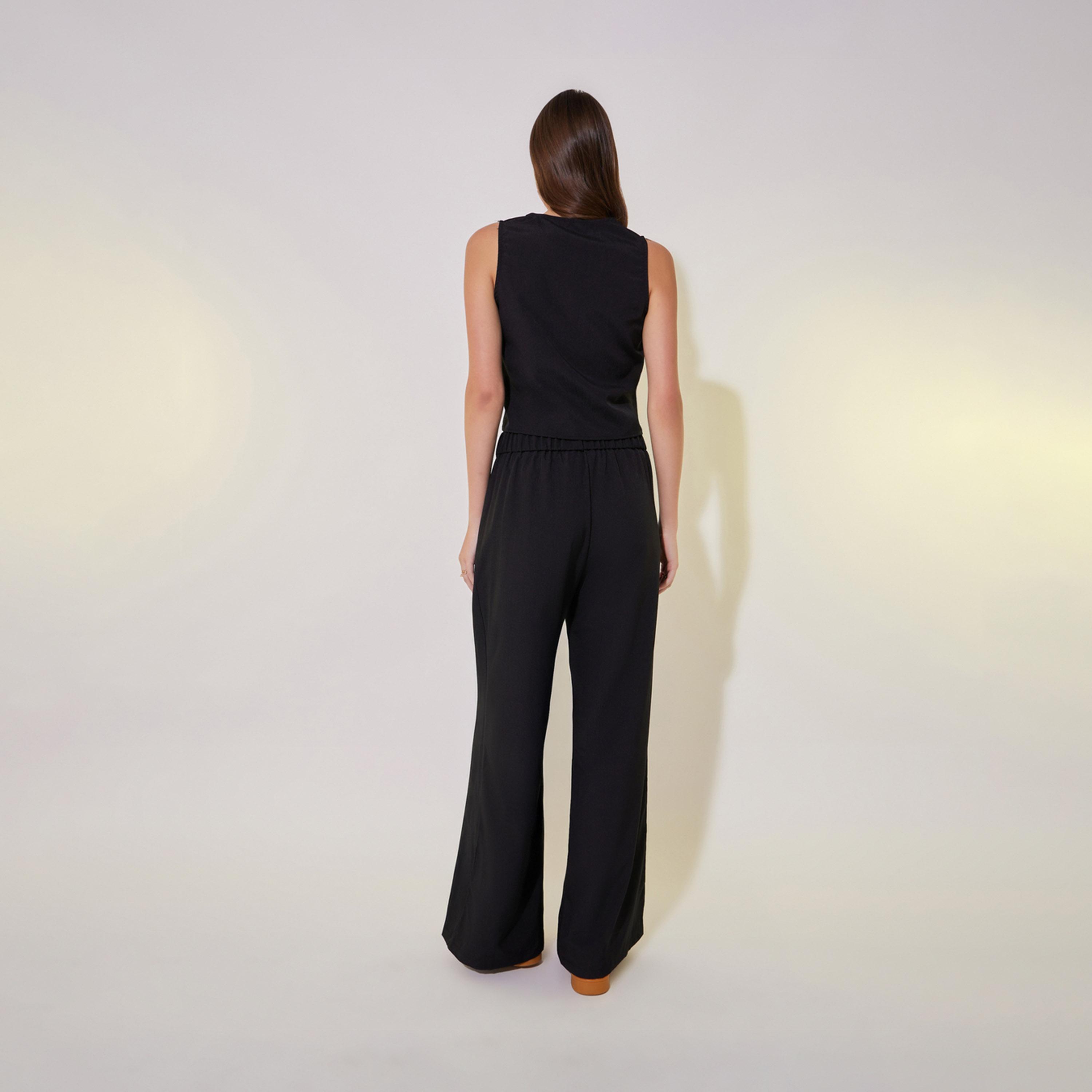 Take Two Solid Waistcoat with Buttons and Pants Co-Ords-women-clothing-coordsets-image-6