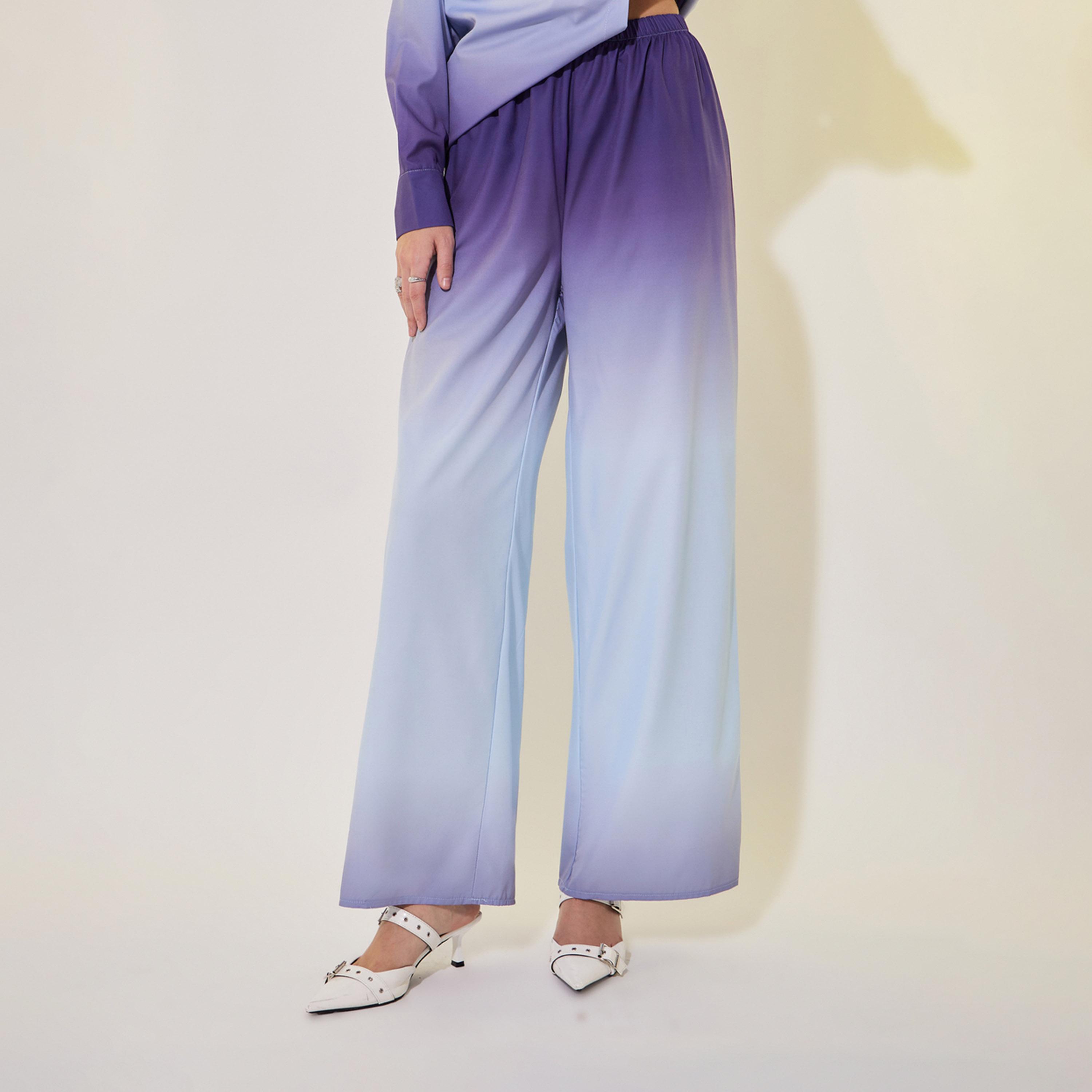 Take Two Ombre Print Short Sleeve Shirt and Straight Fit Pants Co-Ords-women-clothing-coordsets-image-7