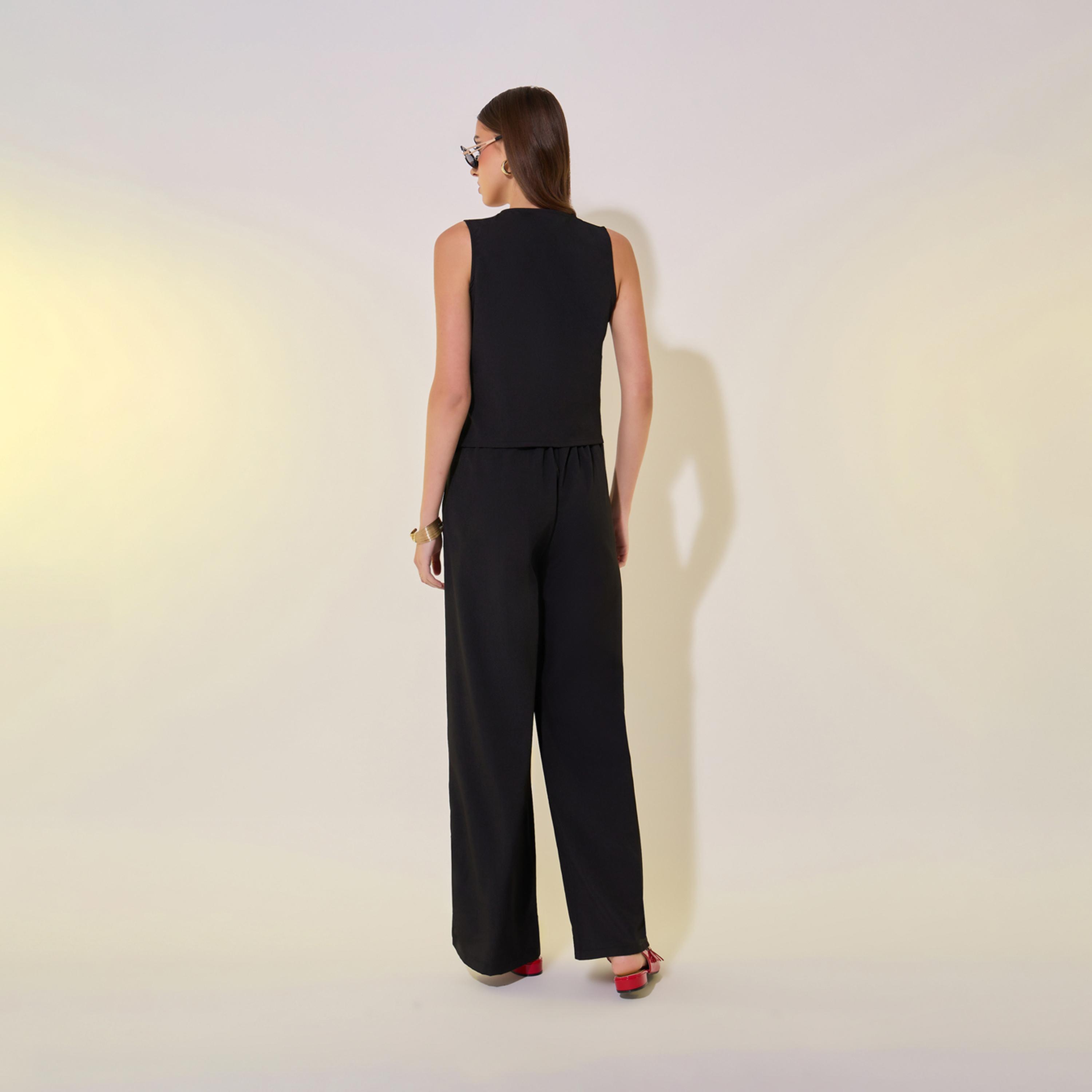 Take Two Solid Asymmetric Hem Vest Top and Pants Co-Ords-women-clothing-coordsets-image-6