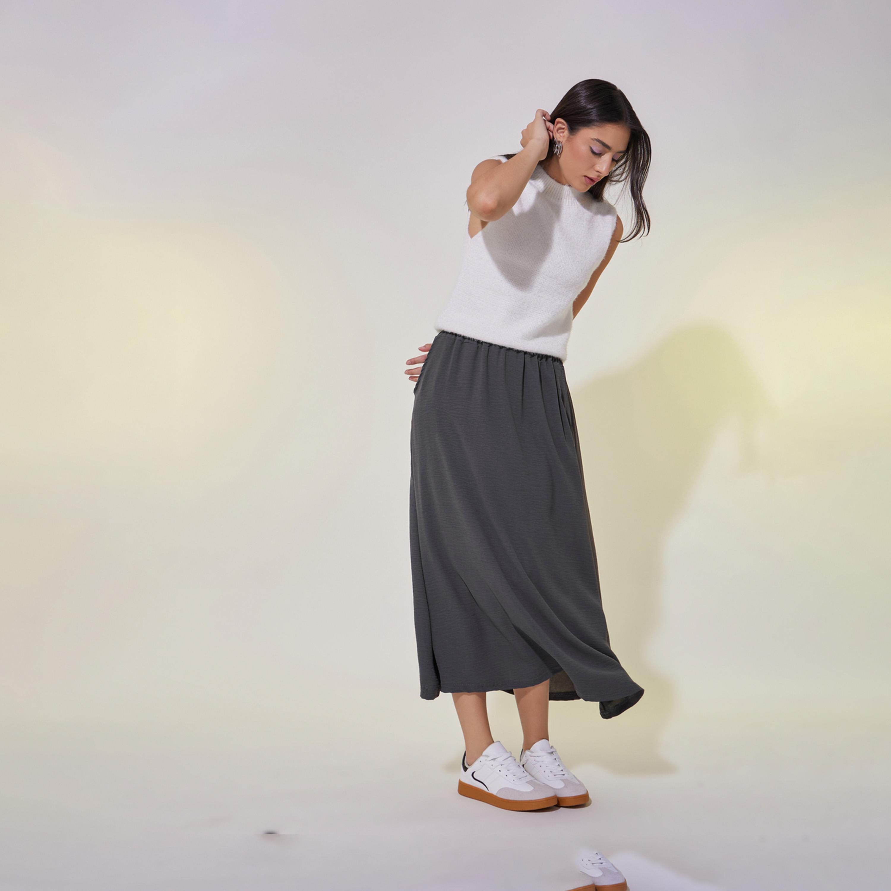 Take Two Solid Pocket Detail Midi Skirt-women-clothing-bottoms-skirts-image-1