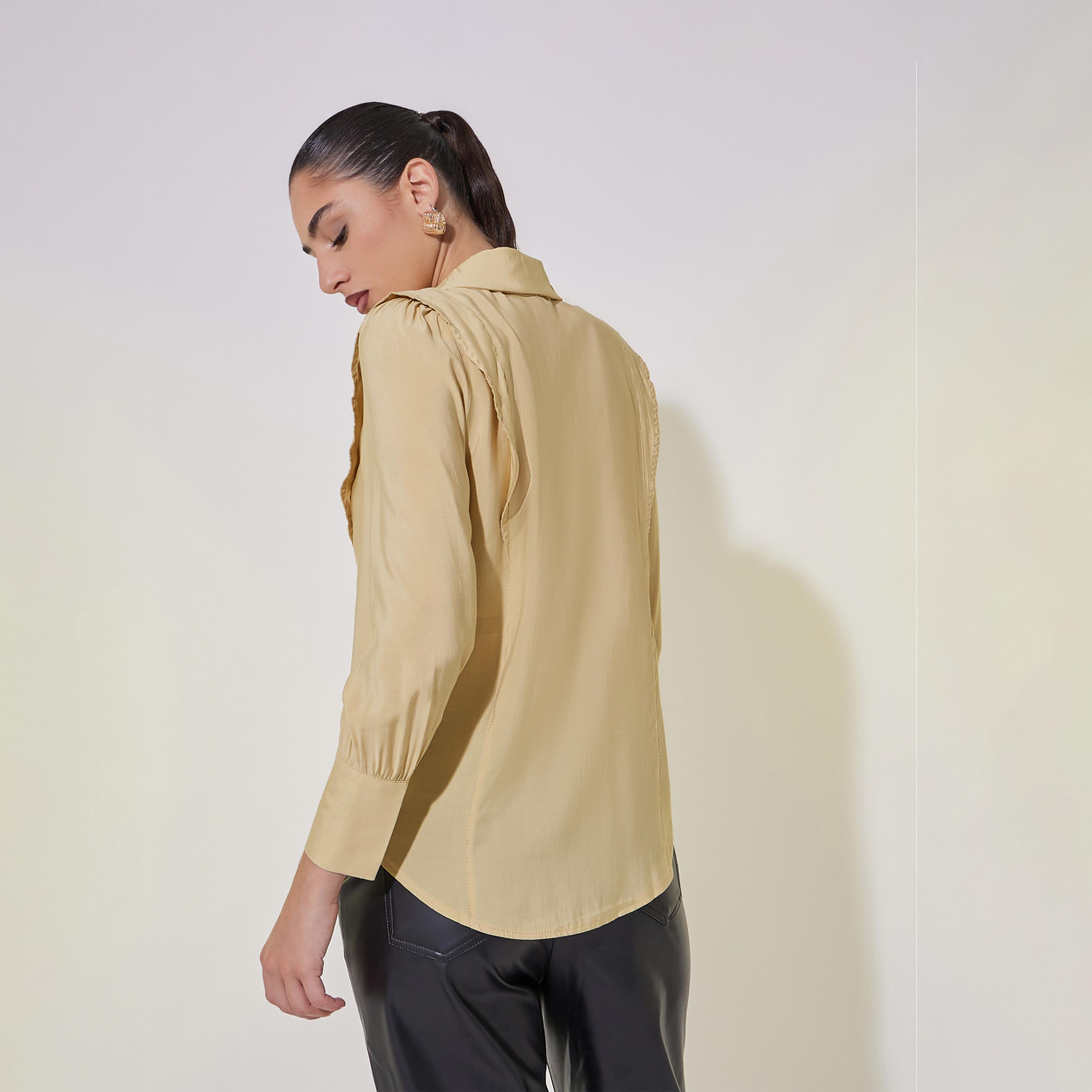 Take Two Pintuck Detail Long Sleeve Regular Fit Shirt-women-clothing-shirtsandblouses-shirts-image-5