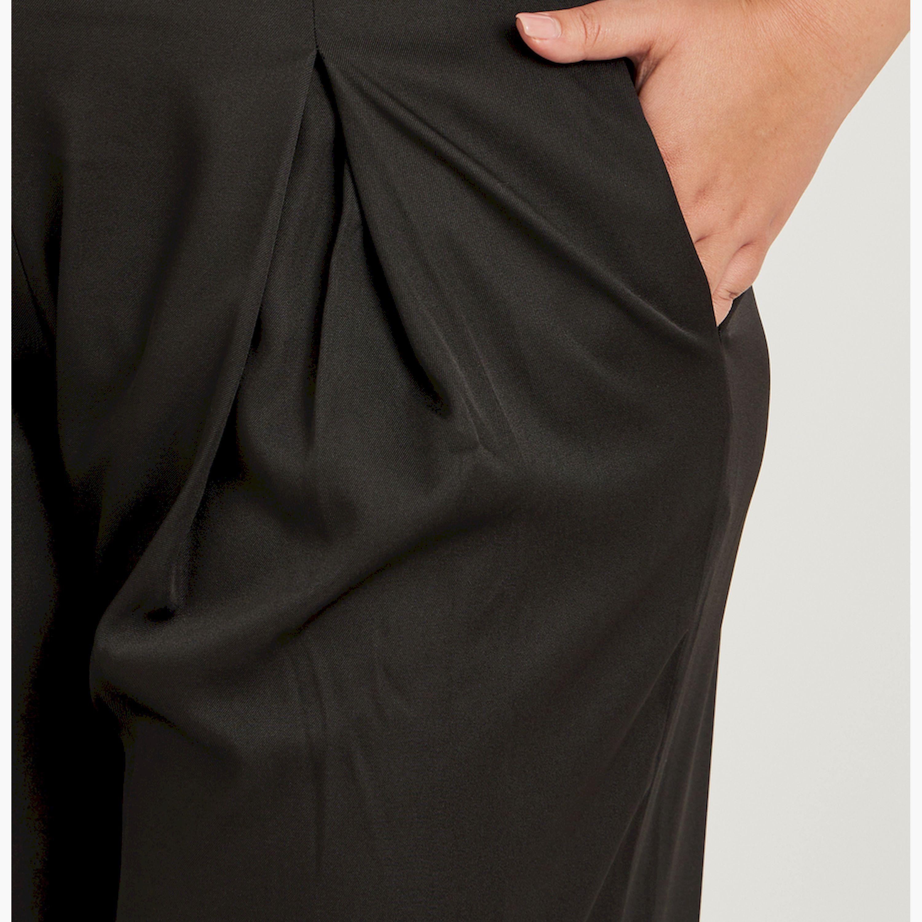 ستايلي - بنطال بمقاس كبير واسع الساق مطوي مع تفاصيل أزرار-women-clothing-bottoms-trousers-image-3