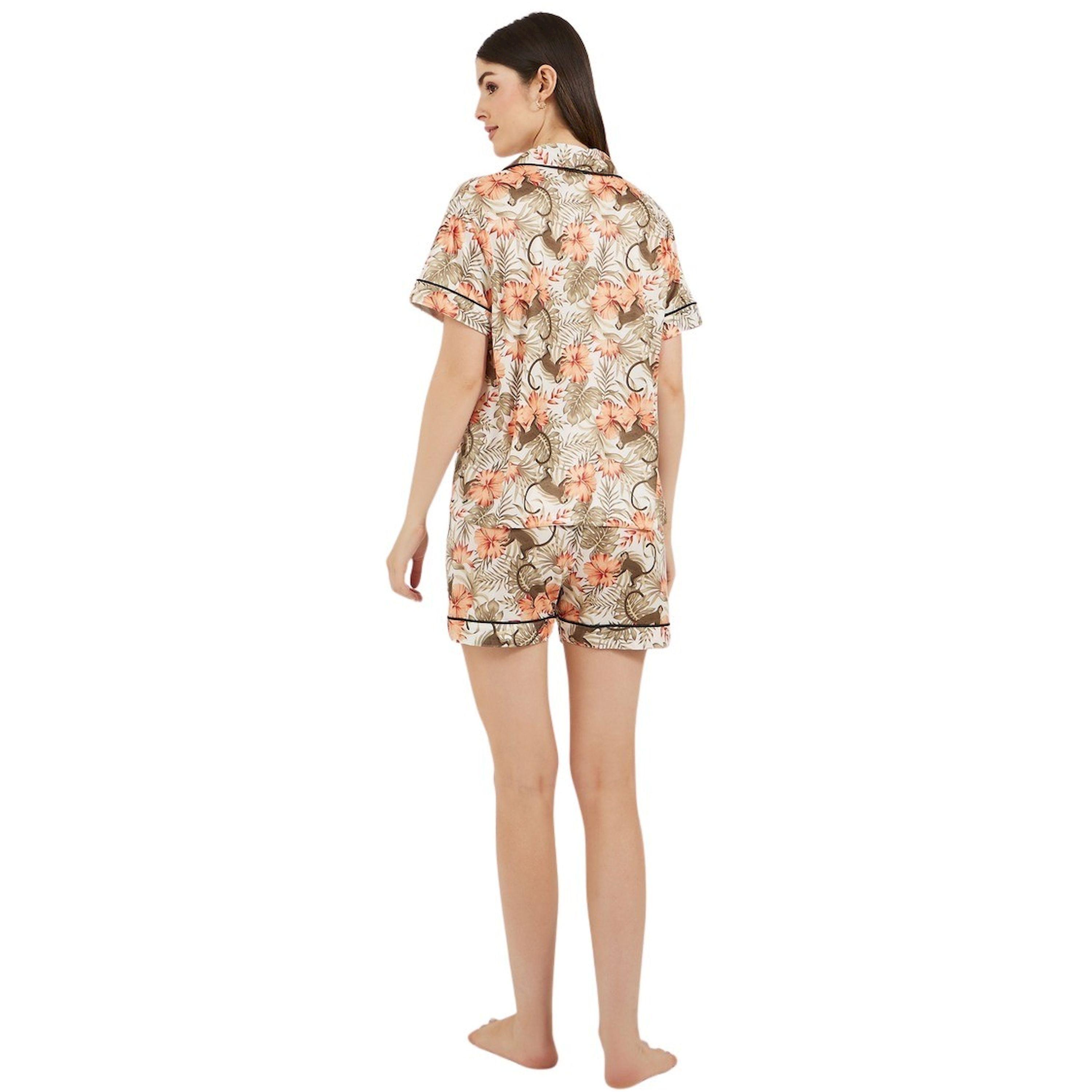 Styli Printed Satin Piped Shirt and Shorts Pyjama Set-women-clothing-nightwear-pyjamas-shortsets-image-4