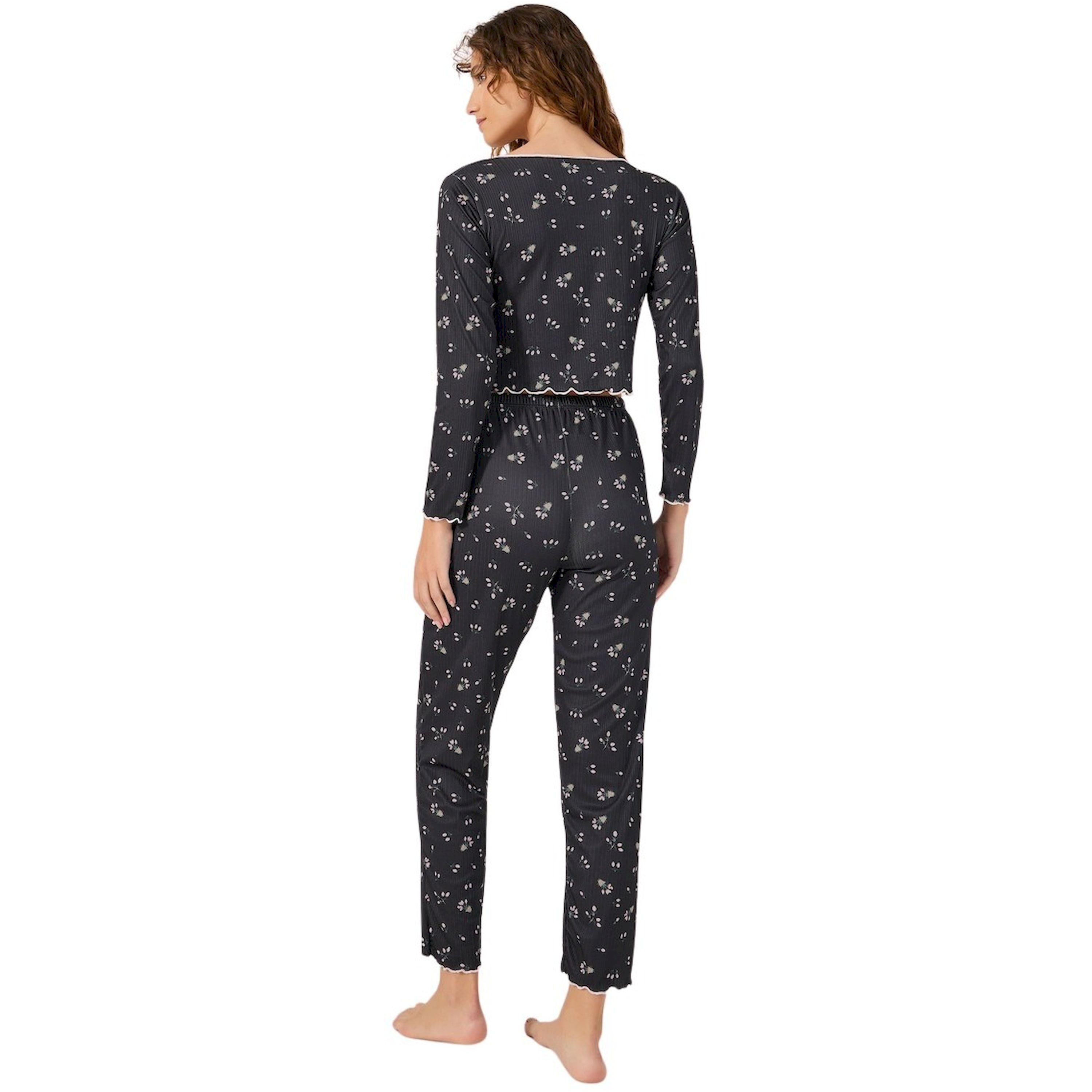 Styli All Over Print Ribbed Top and Pyjama Pants Set with Lettuce Edge Hem-women-clothing-nightwear-pyjamas-longsets-image-4