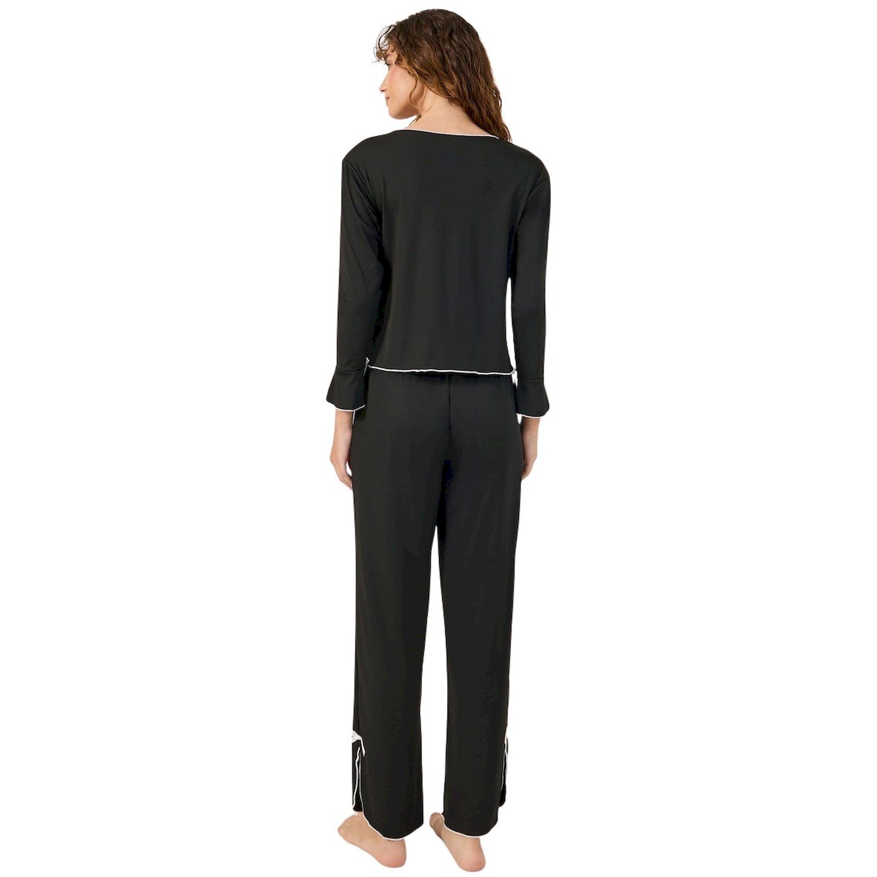 Styli Solid Long Sleeve Button Front Pajama Set-women-clothing-nightwear-pyjamas-longsets-image-4