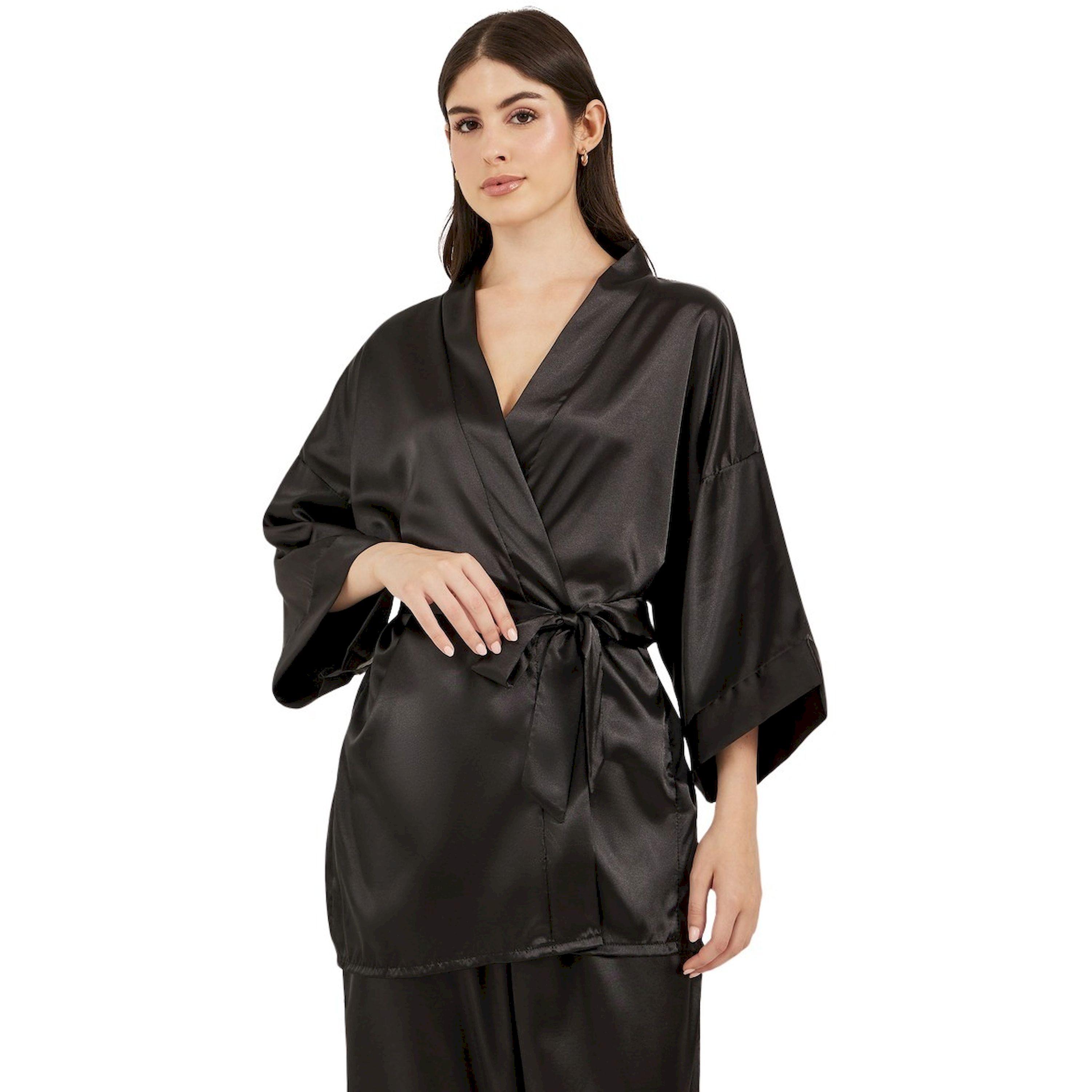 Styli Satin Tie Waist Kimono and Pyjama Set-women-clothing-nightwear-pyjamas-longsets-image-2