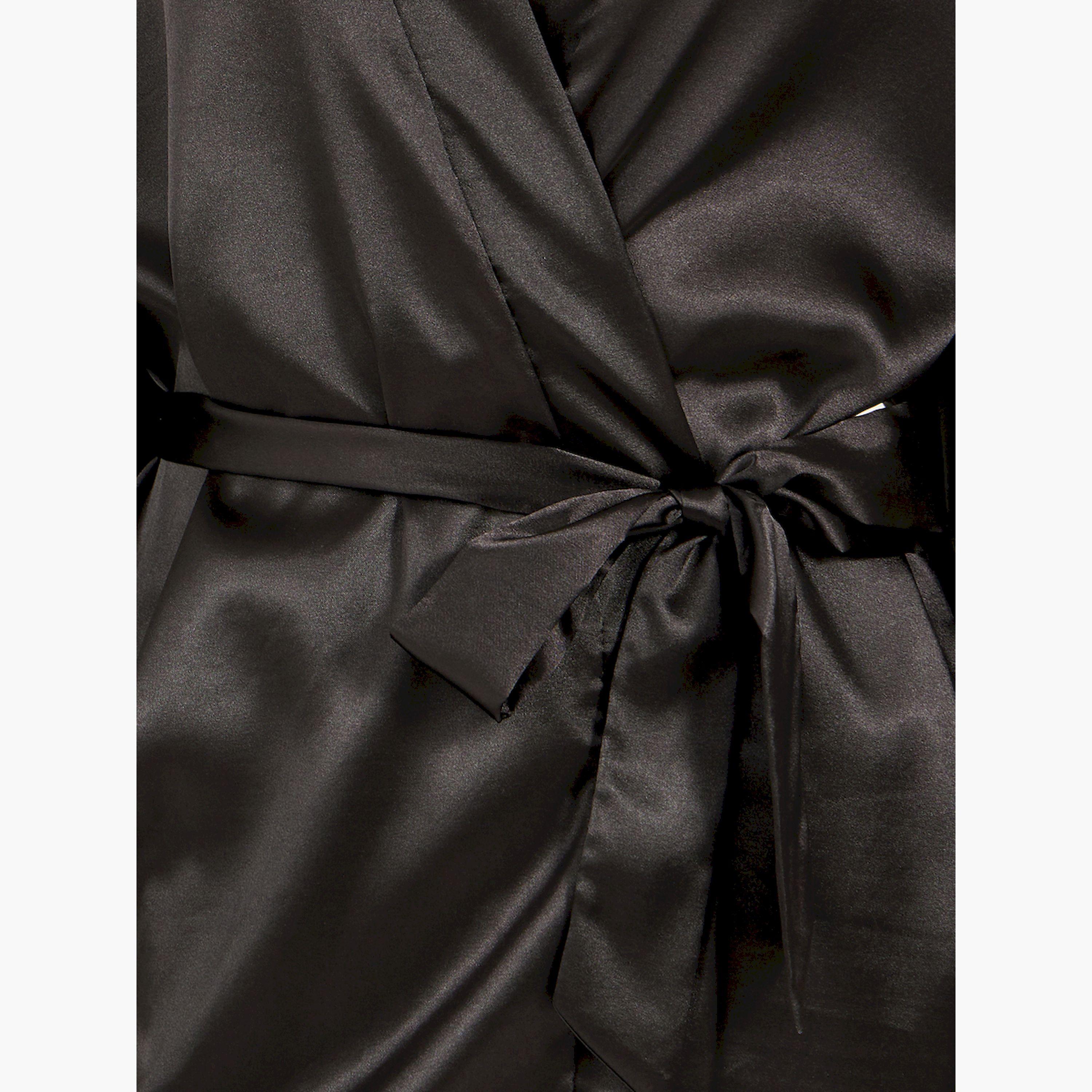 Styli Satin Tie Waist Kimono and Pyjama Set-women-clothing-nightwear-pyjamas-longsets-image-3