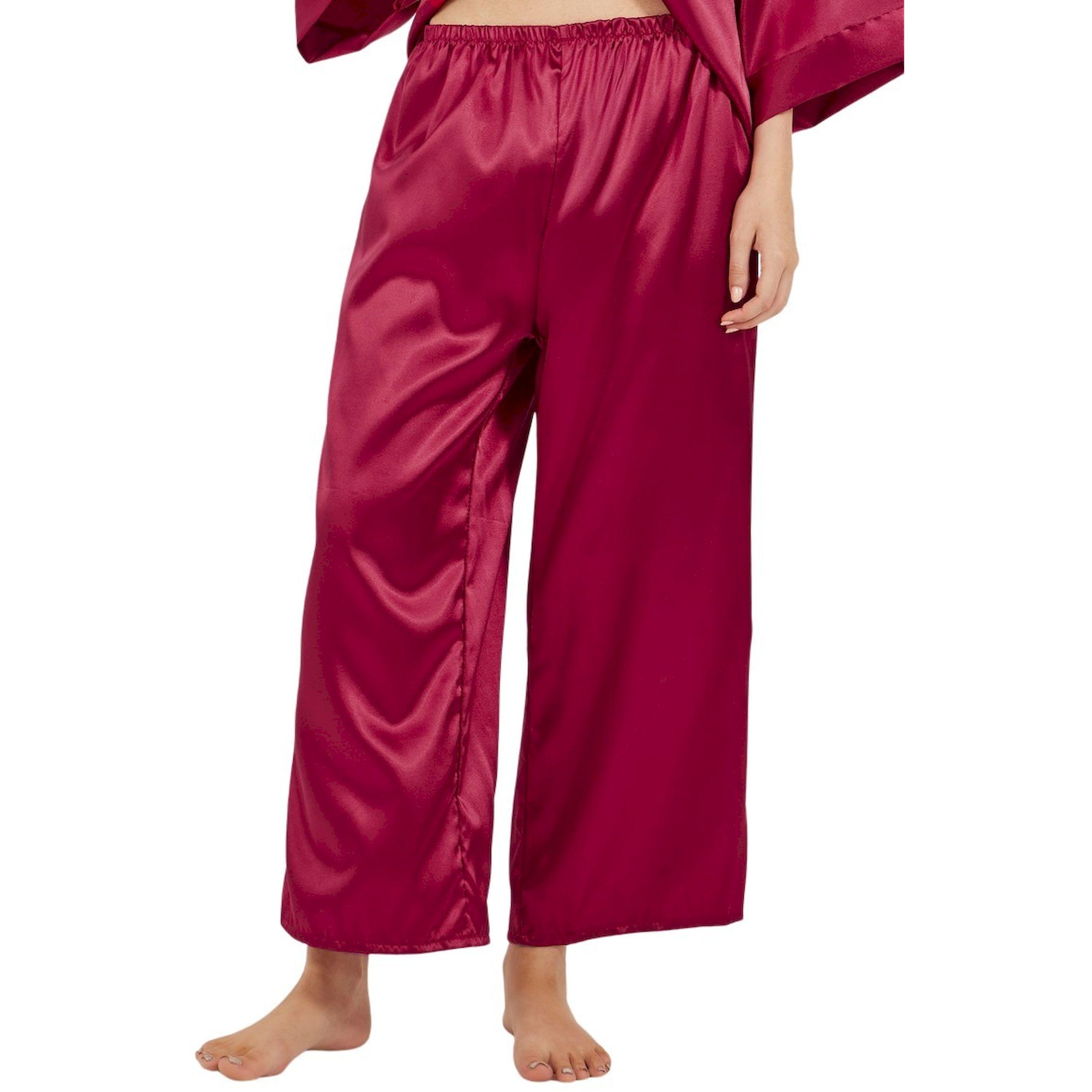 ستايلي -  طقم كيمونو وبيجاما برباط خصر من الساتان-women-clothing-nightwear-pyjamas-longsets-image-5