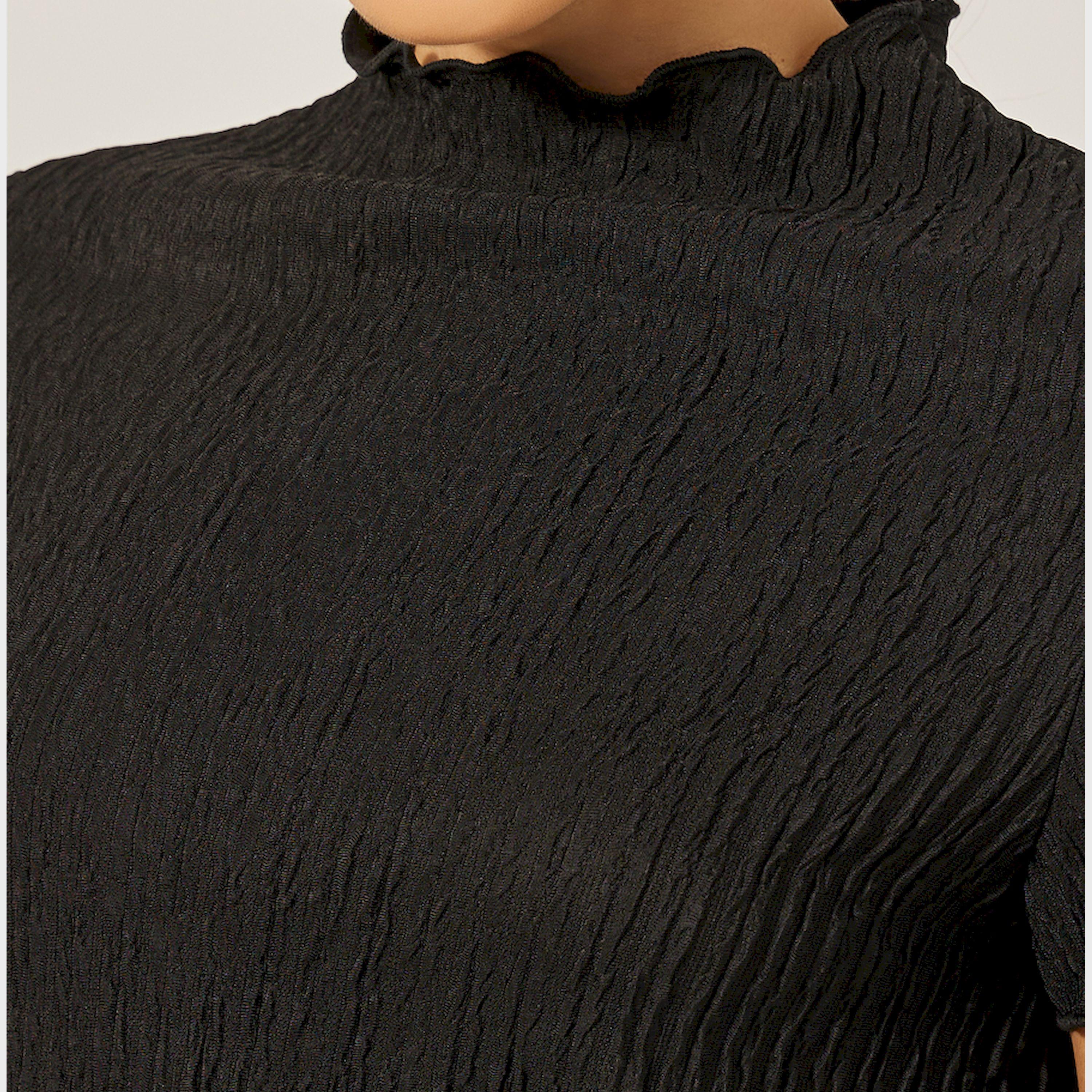 ستايلي - قميص برقبة عالية مع بنطلون واسع الساق-women-clothing-coordsets-image-4