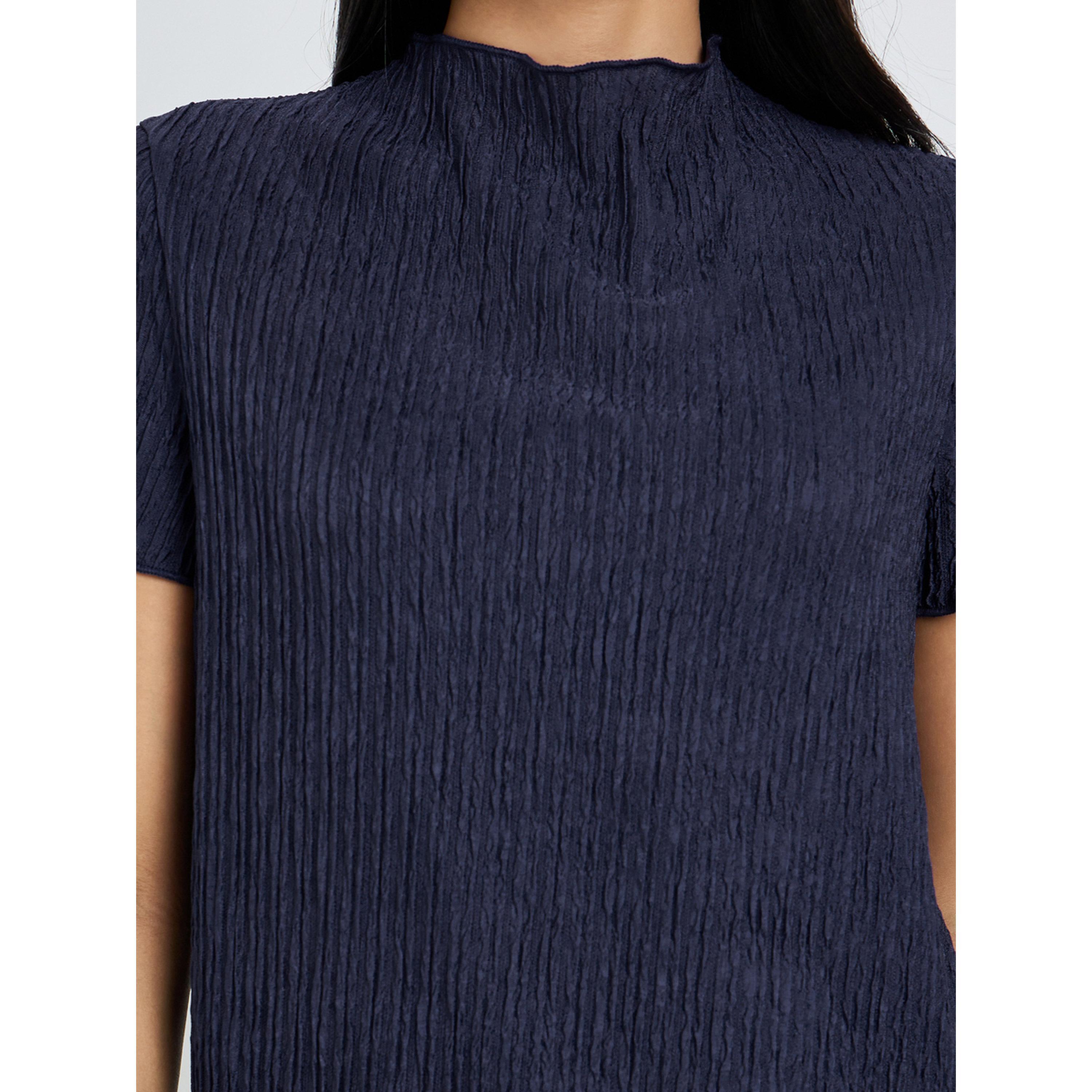 طقم منسق من بنطال بأرجل واسعة وبلوزة بياقة عالية-women-clothing-coordsets-image-5