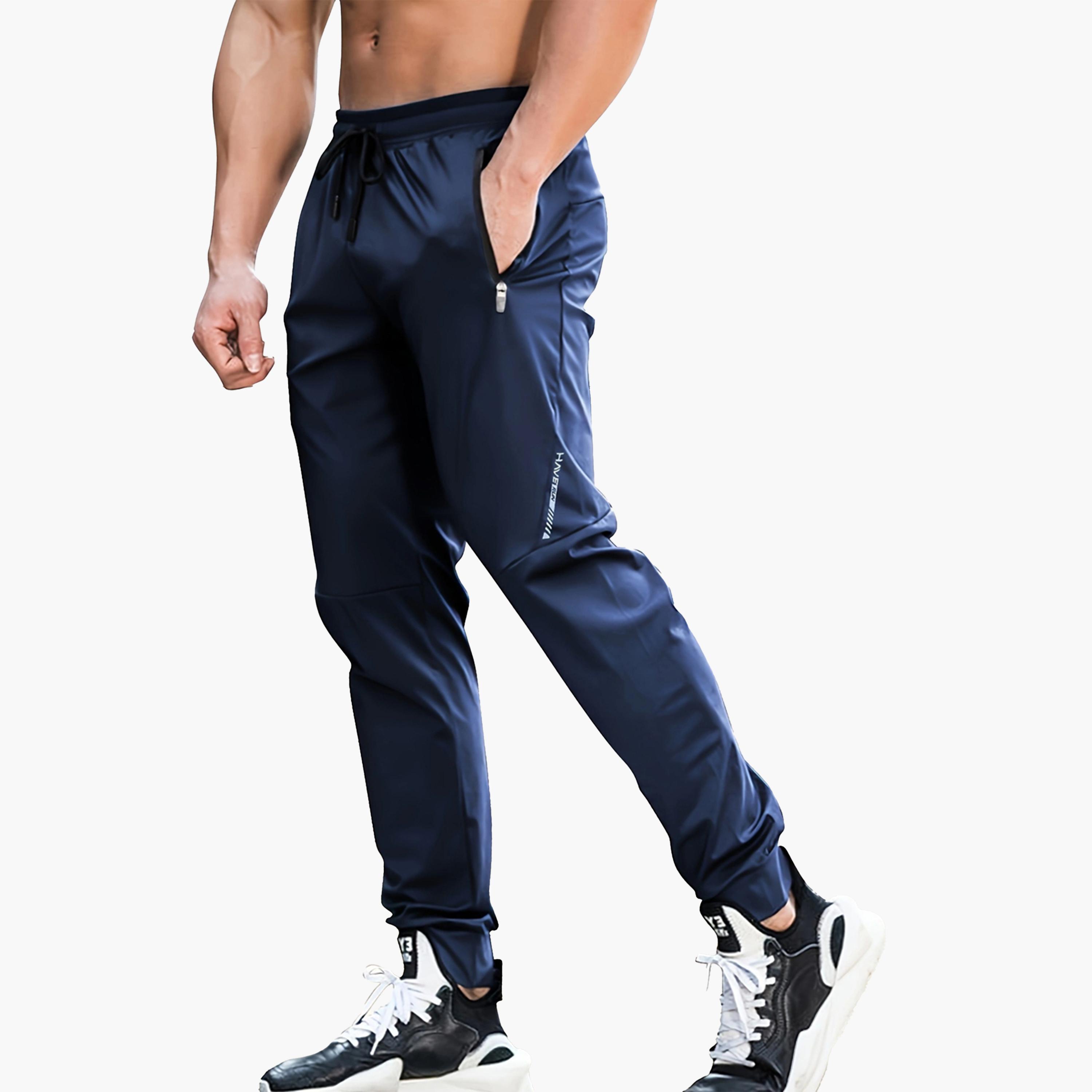 Take Two Solid Drawstring Waist Track Pants with Zipper Pocket-men-clothing-sportswearandactivewear-bottoms-joggers-image-1