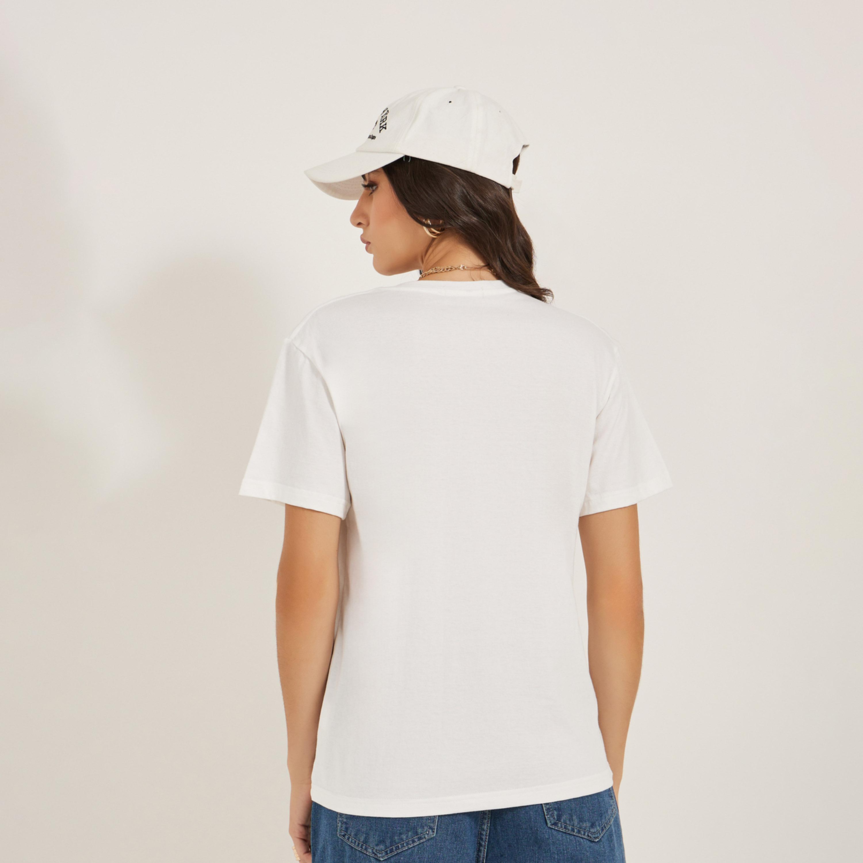Styli Slogan Print Round Neck Oversized T-Shirt-women-clothing-tshirts-image-5