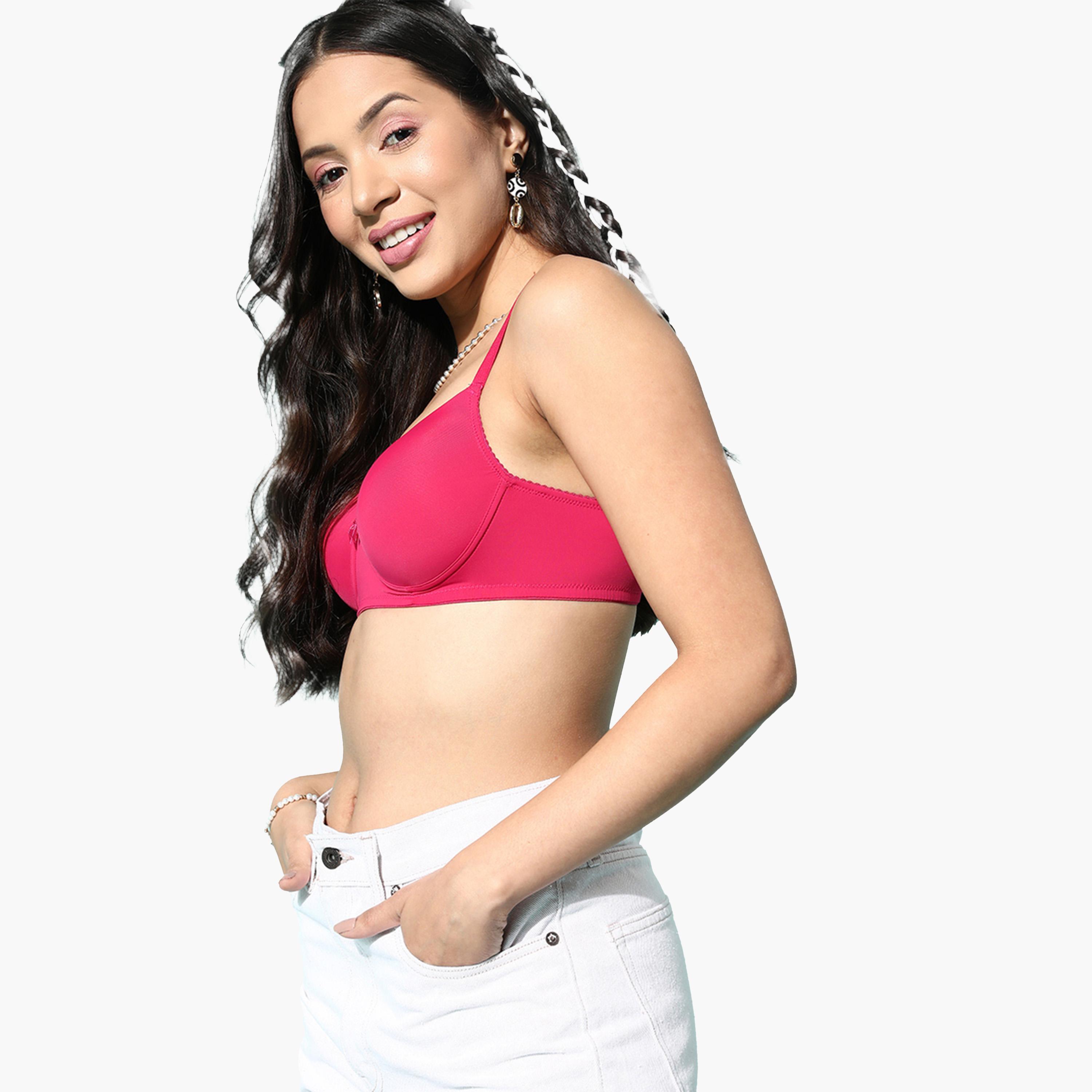 ليدينغ ليدي × ستايلي - طقم قطعتين - حمالة صدر تي شيرت مبطنة سادة بدون أسلاك-women-clothing-lingerie-bras-image-7