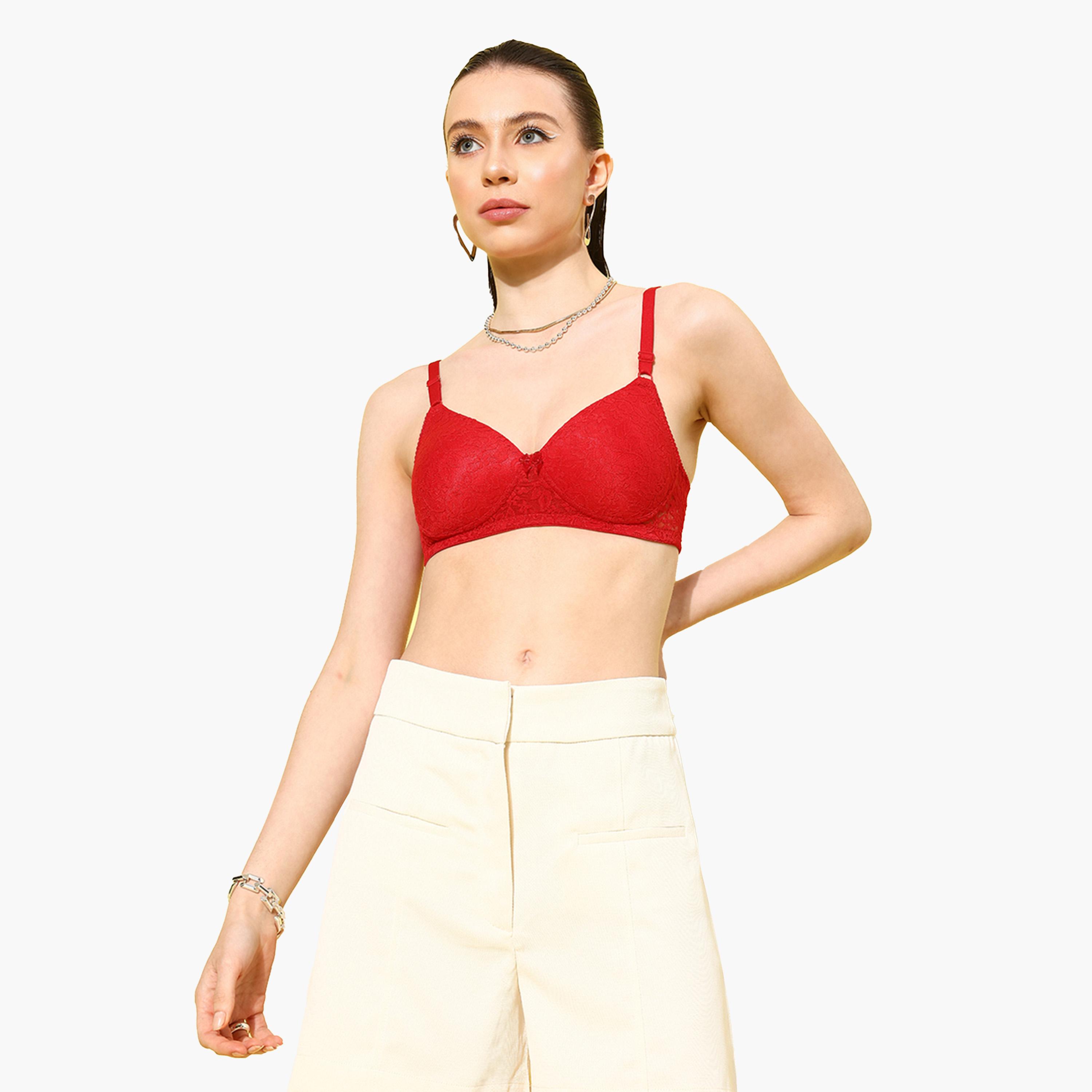 ليدينغ ليدي × ستايلي - طقم قطعتين - حمالة صدر تيشيرت دانتيل مبطنة بدون أسلاك-women-clothing-lingerie-bras-image-3