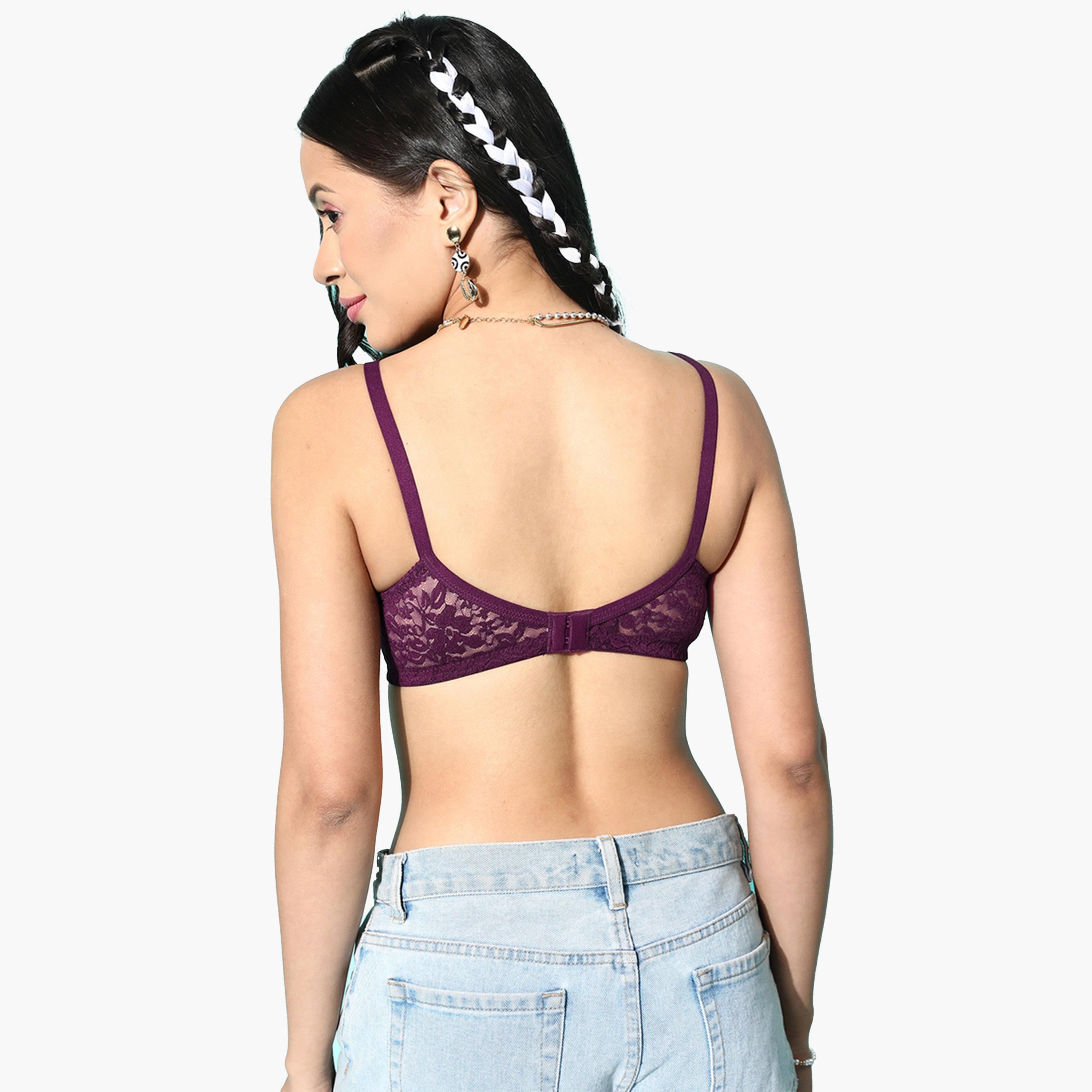 ليدينغ ليدي × ستايلي - طقم قطعتين - حمالة صدر تيشيرت دانتيل مبطنة بدون سلك-women-clothing-lingerie-bras-image-5