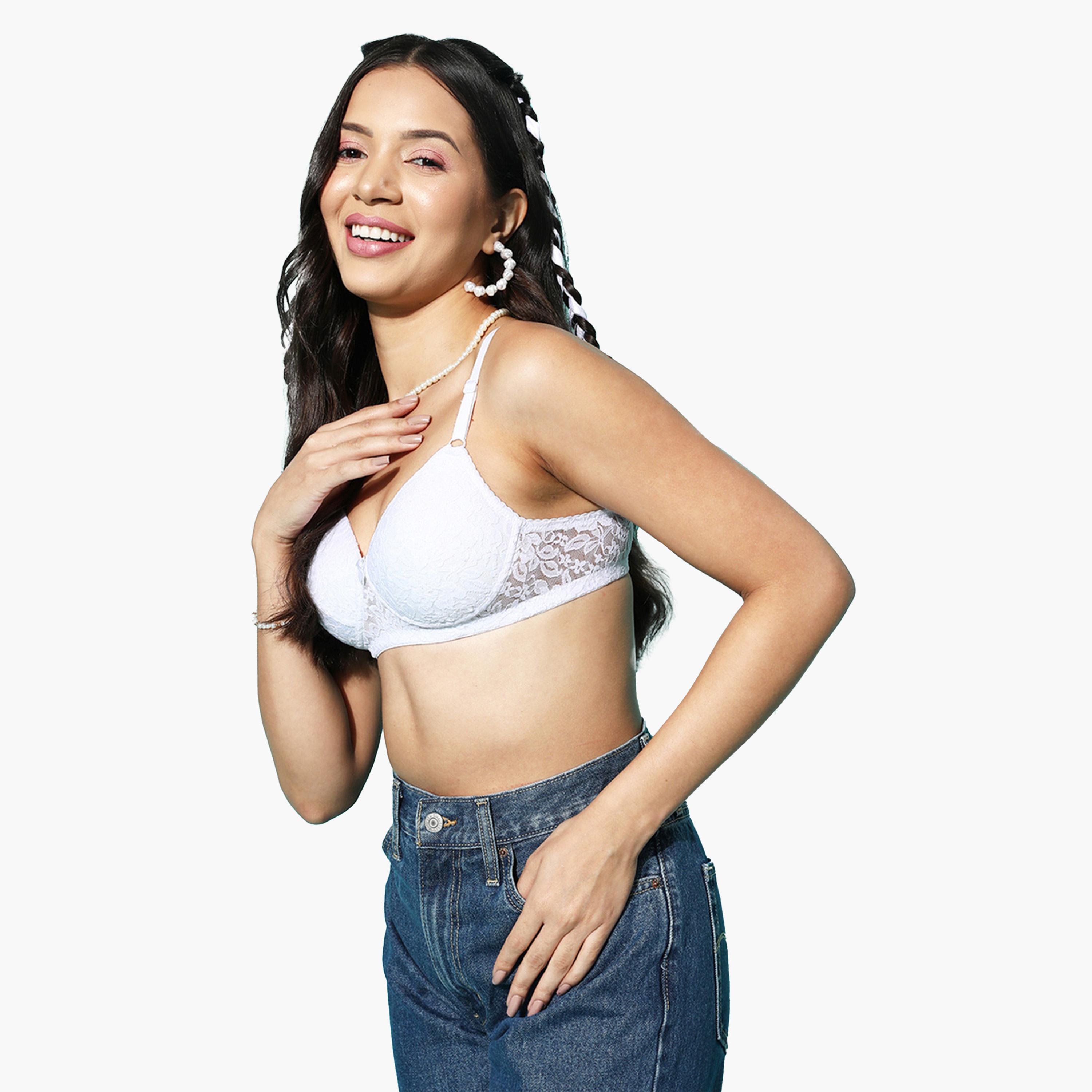 ليدينغ ليدي × ستايلي - طقم قطعتين - حمالة صدر تيشيرت دانتيل مبطنة بدون سلك-women-clothing-lingerie-bras-image-6