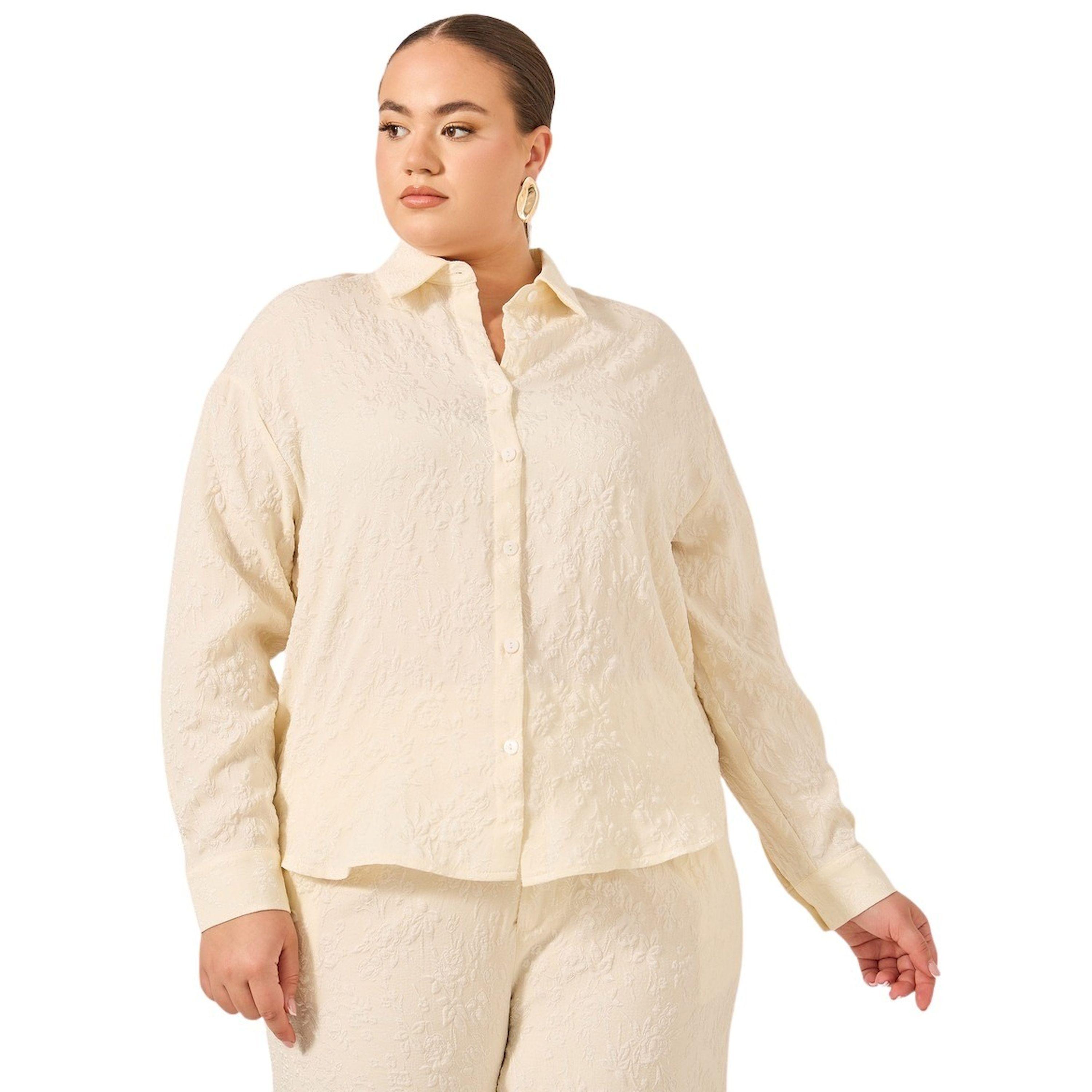 Styli Plus Size Oversized Jacquard Shirt-women-clothing-shirtsandblouses-shirts-image-1