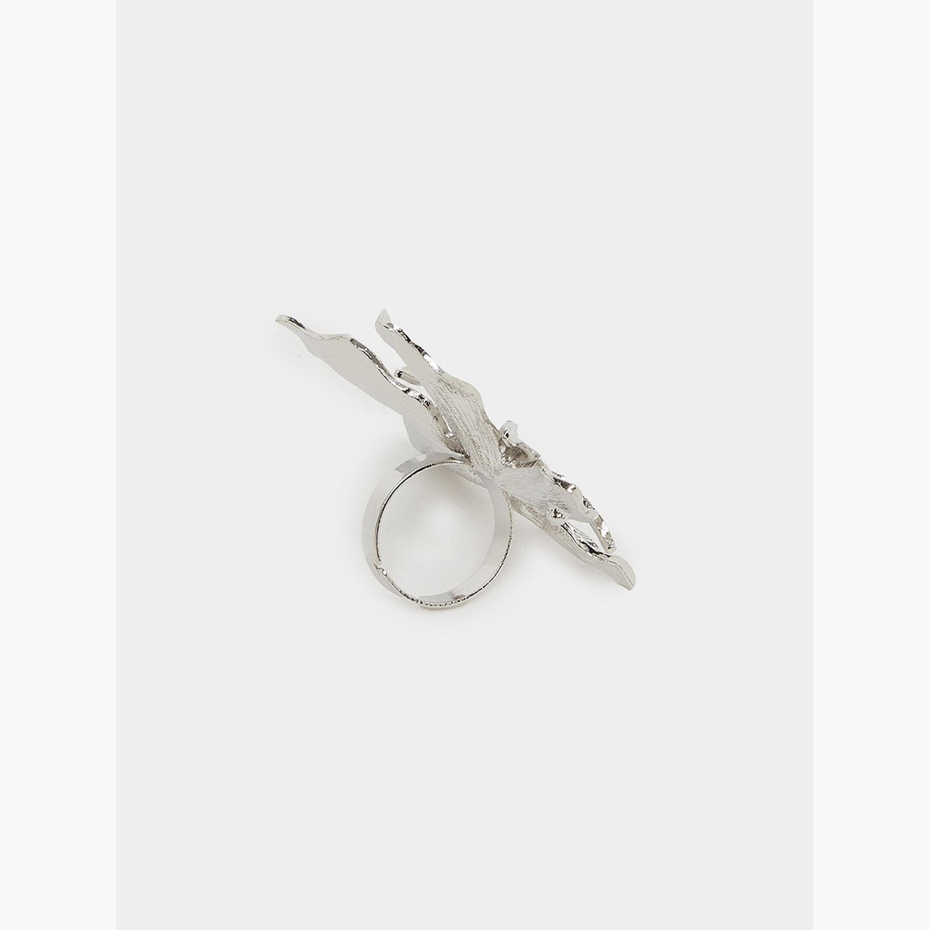 Styli Textured Flower Accent Ring-women-watchesandjewellery-jewellery-rings-image-3