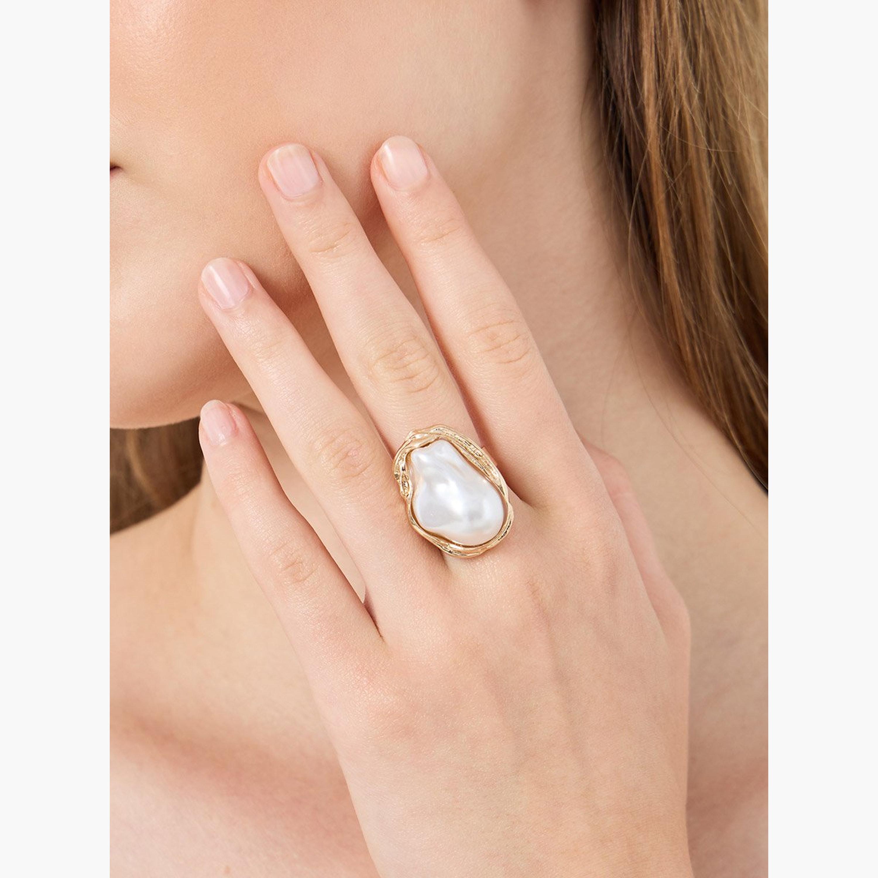 Styli Faux Pearl Accent Ring-women-watchesandjewellery-jewellery-rings-image-2