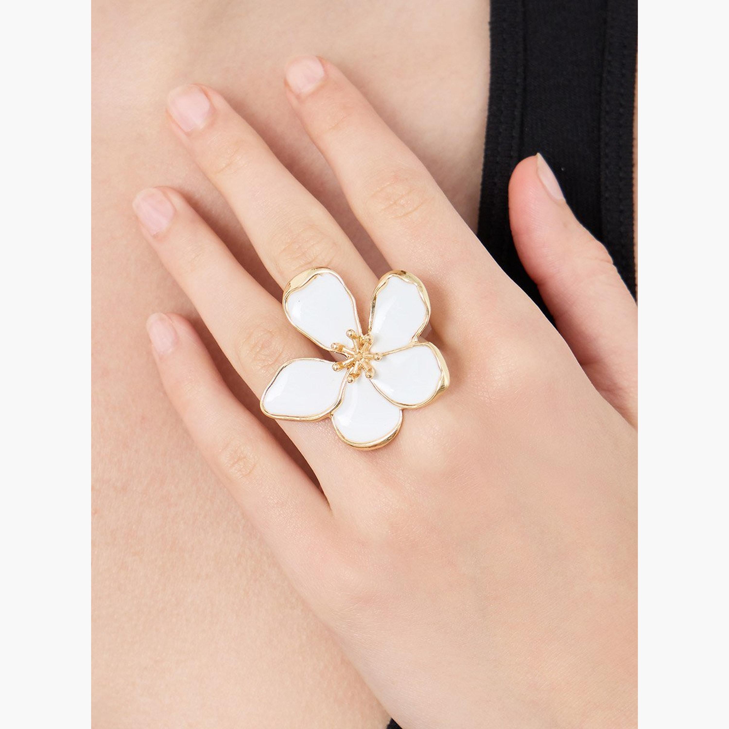 Styli Flower Accent Ring-women-watchesandjewellery-jewellery-rings-image-2